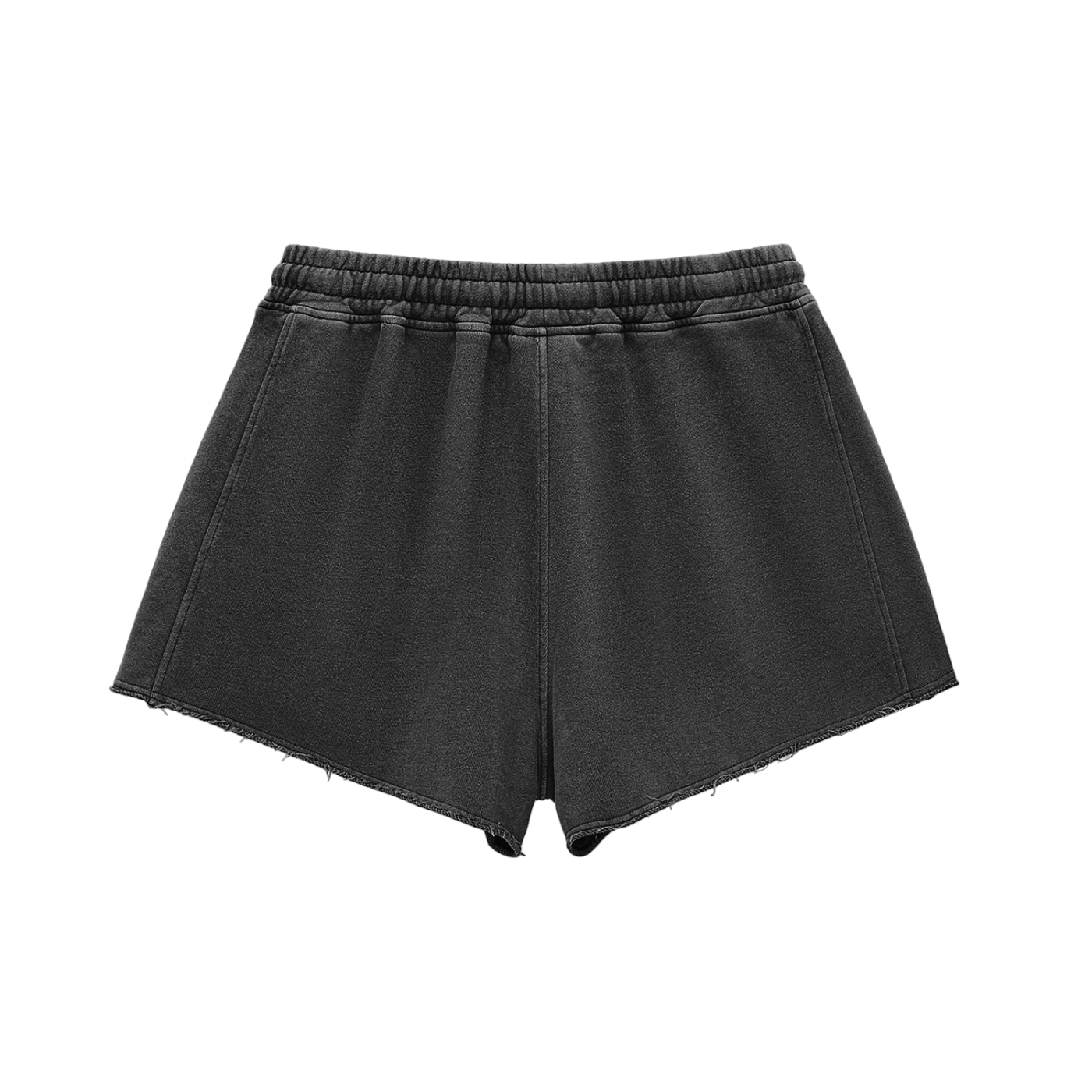 ARVIA Snow Washed Raw Edge Drawstring Shorts