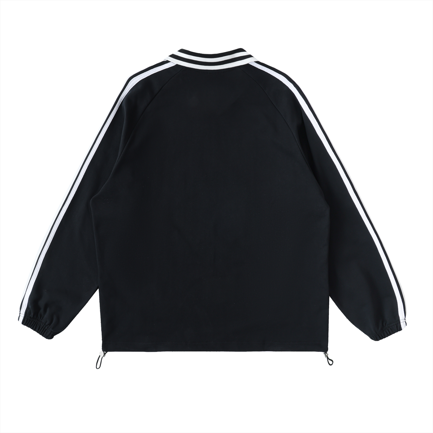 ARVIA Contrast Striped Lapel Collar Sweatshirt