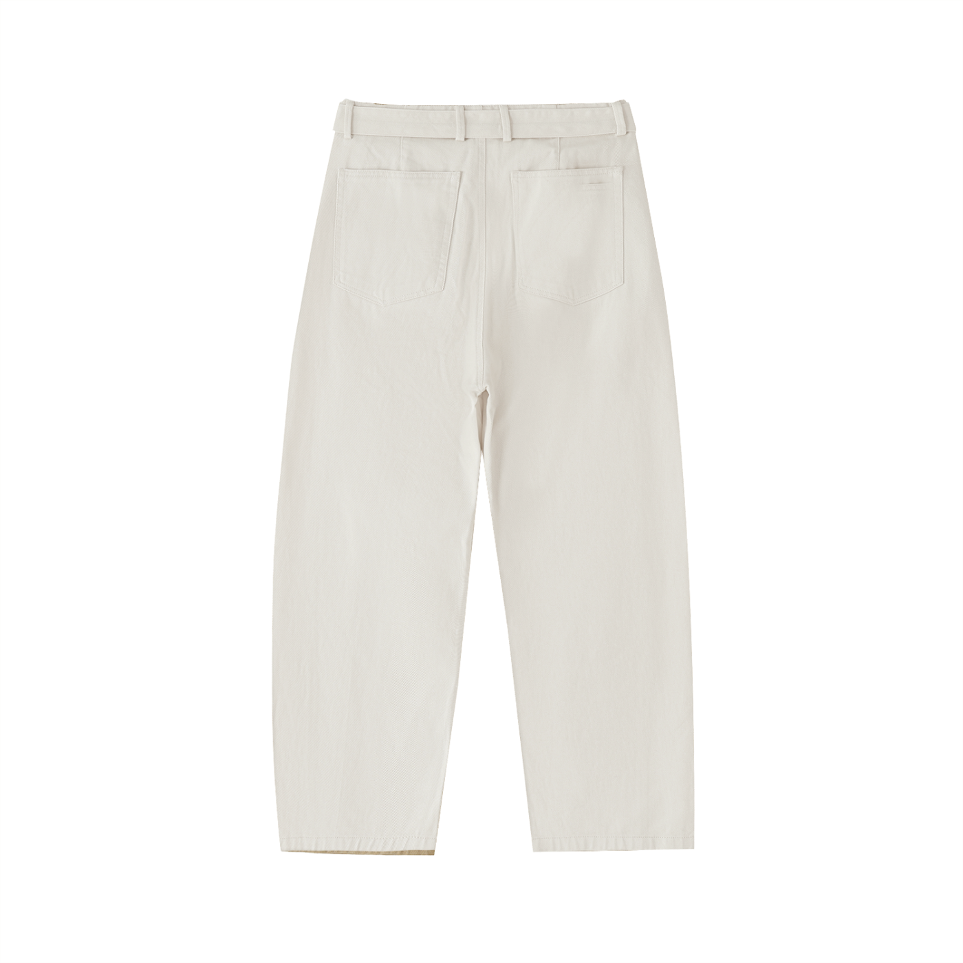 ARVIA Twisted-Seam Belted Curved-Blade Pants