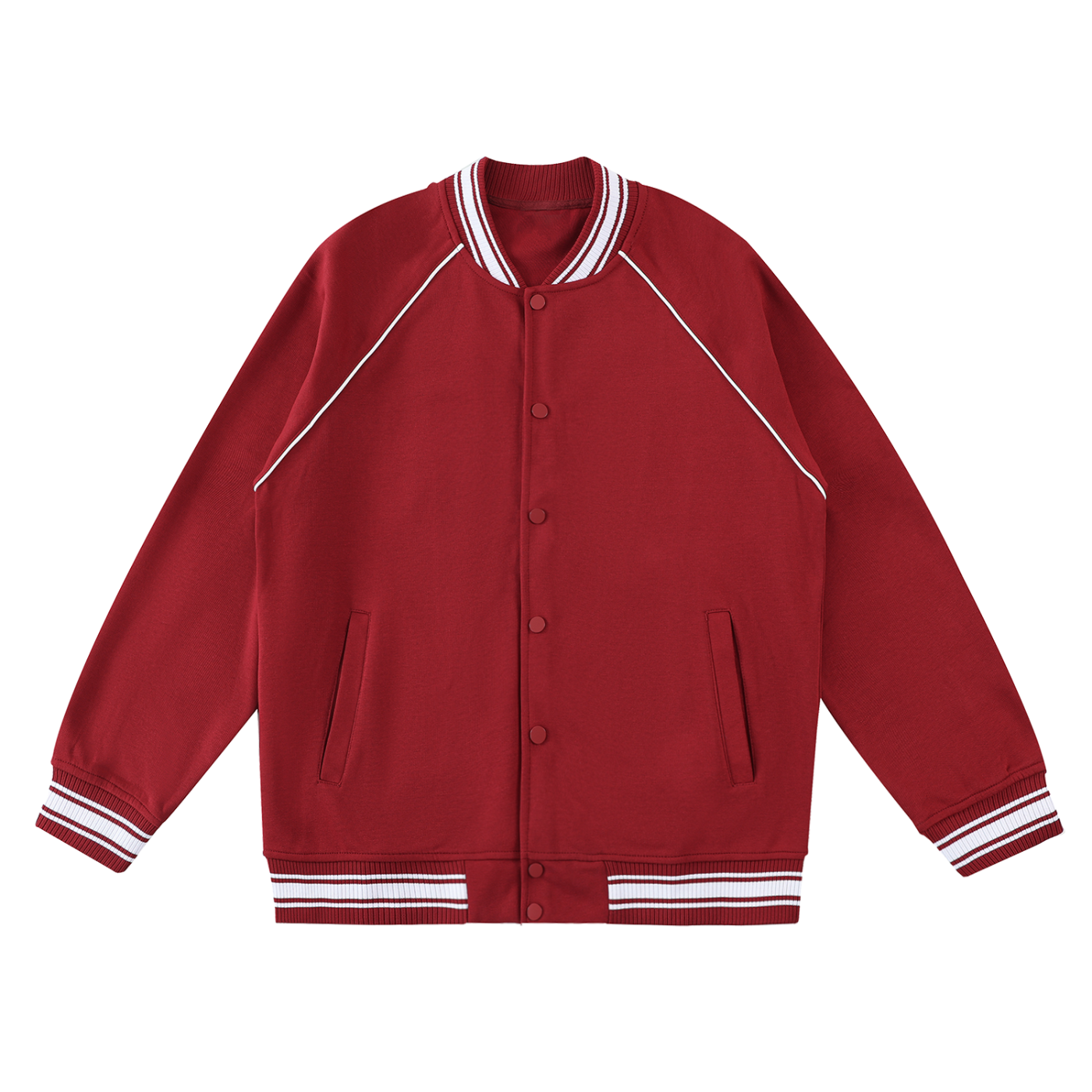 ARVIA Contrast Trim Raglan Varsity Jacket