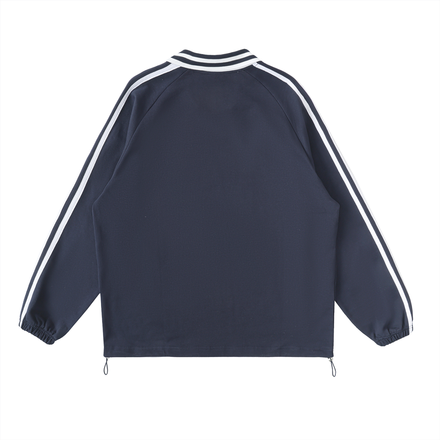 ARVIA Contrast Striped Lapel Collar Sweatshirt