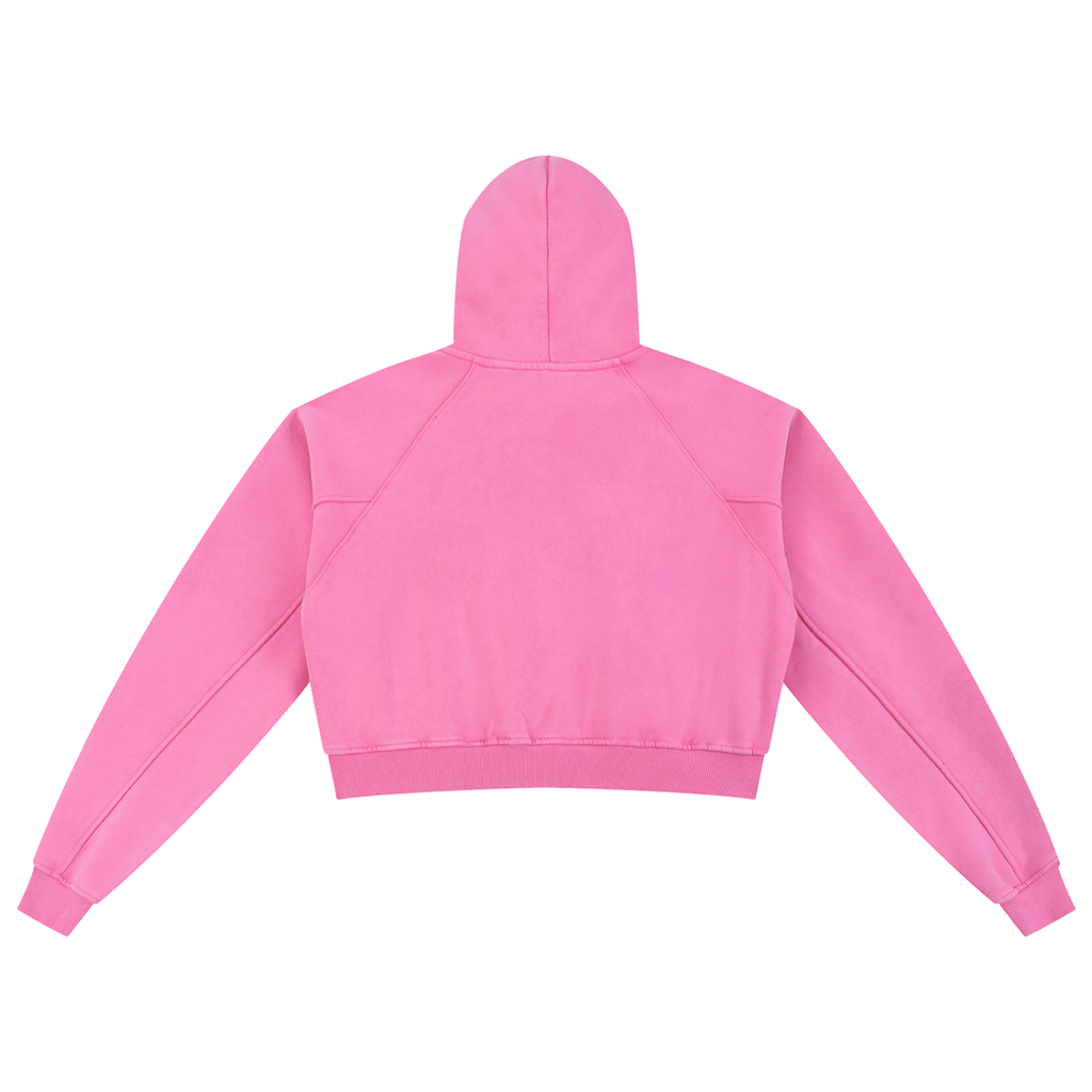 ARVIA Snow Washed Cropped Hoodie