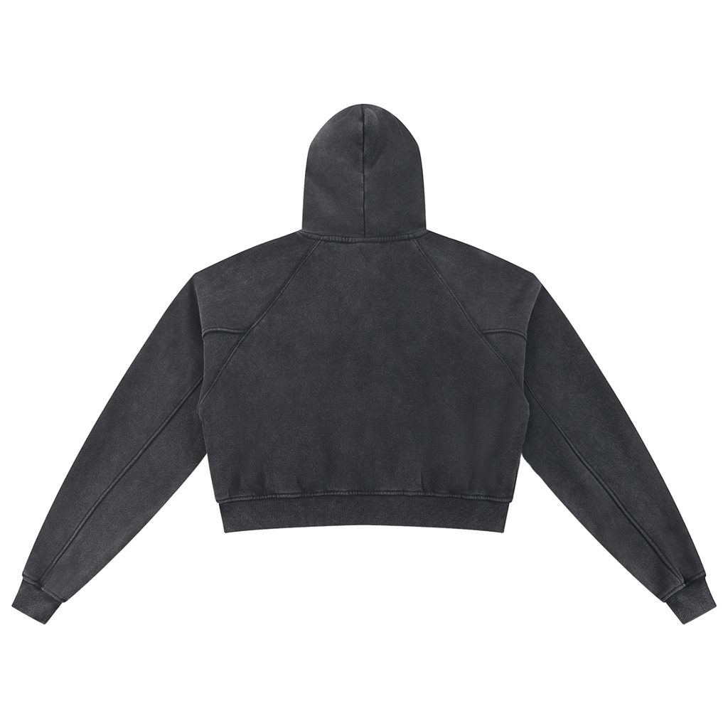 ARVIA Snow Washed Cropped Hoodie