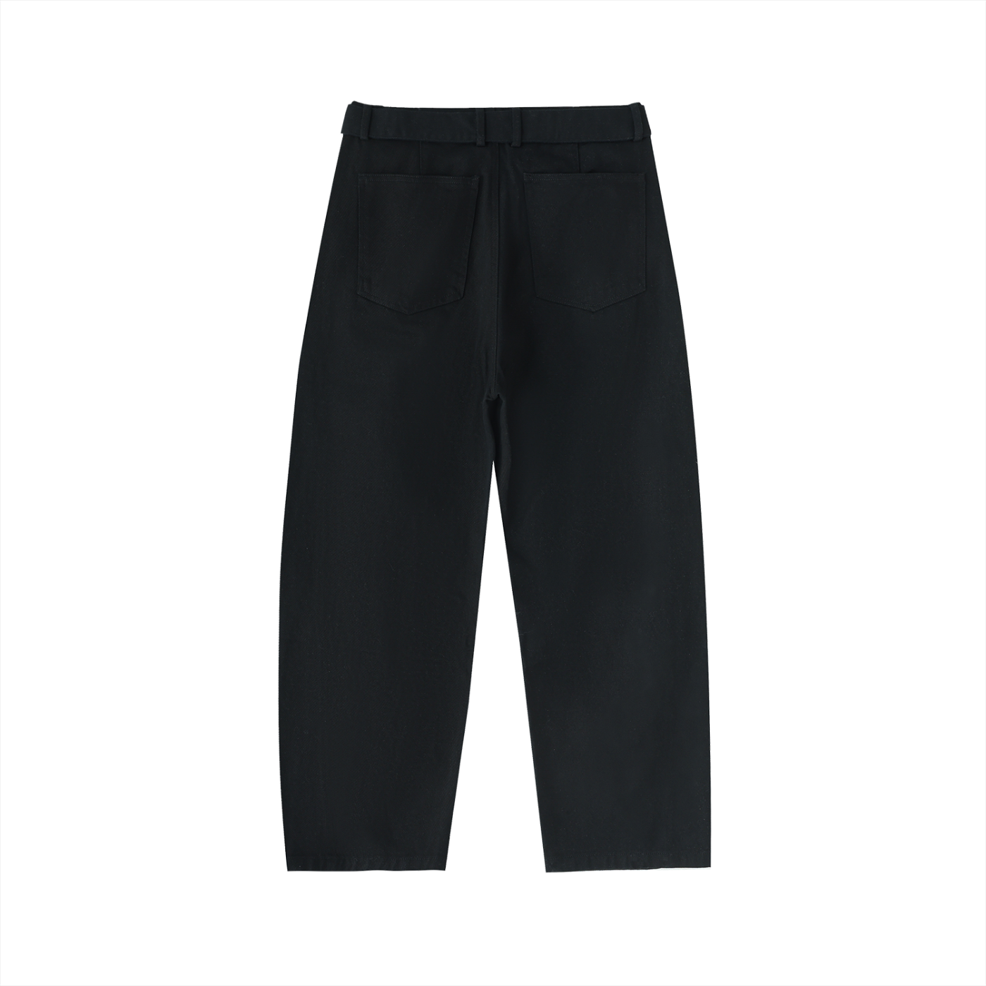 ARVIA Twisted-Seam Belted Curved-Blade Pants