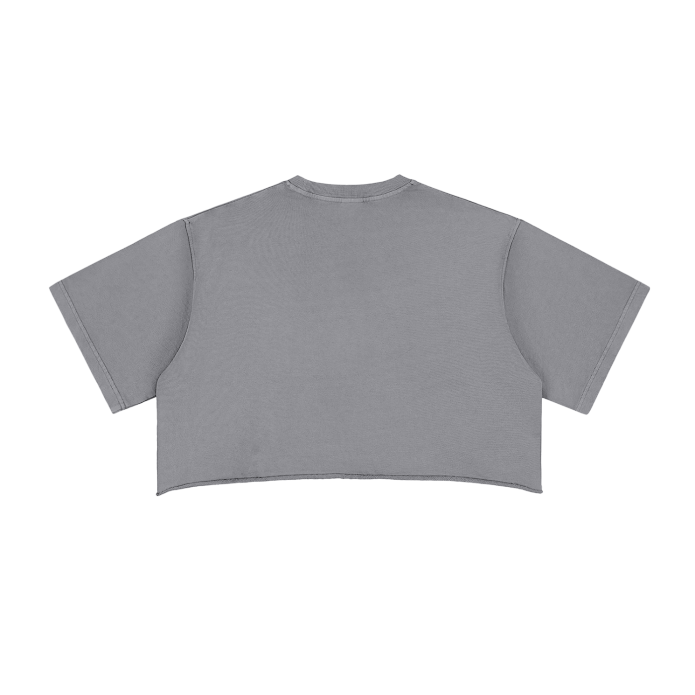 ARVIA Snow Washed Raw Edge Crop Top