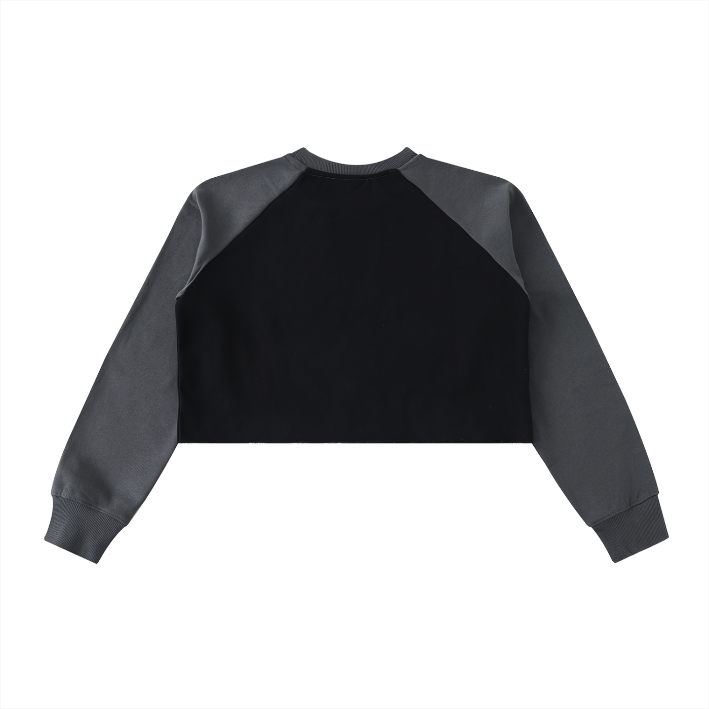 ARVIA Raw-Hem Color-Block Raglan Crop Sweatshirt