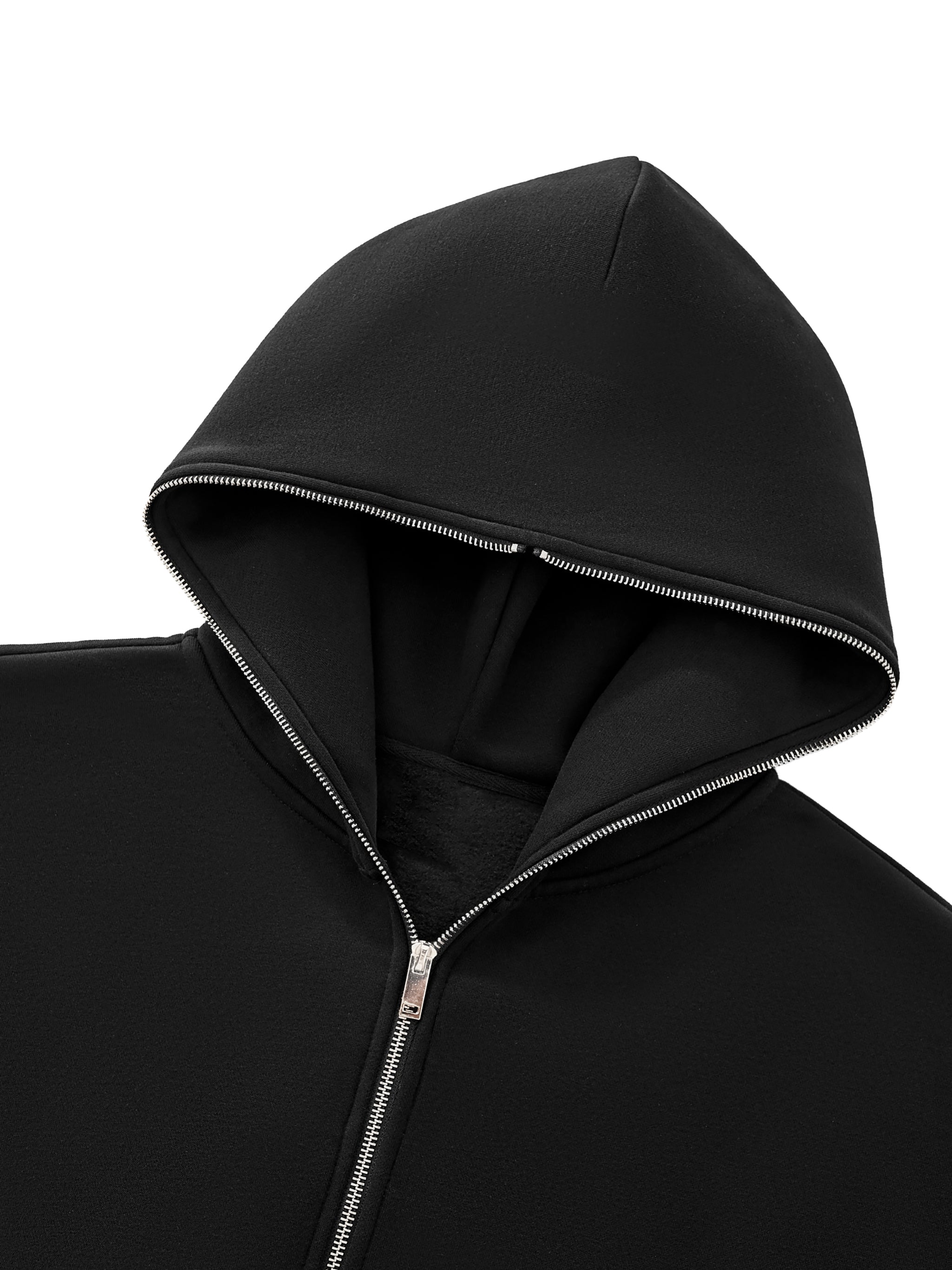 ARVIA Fleeced Full-Zip Boxy Hoodie