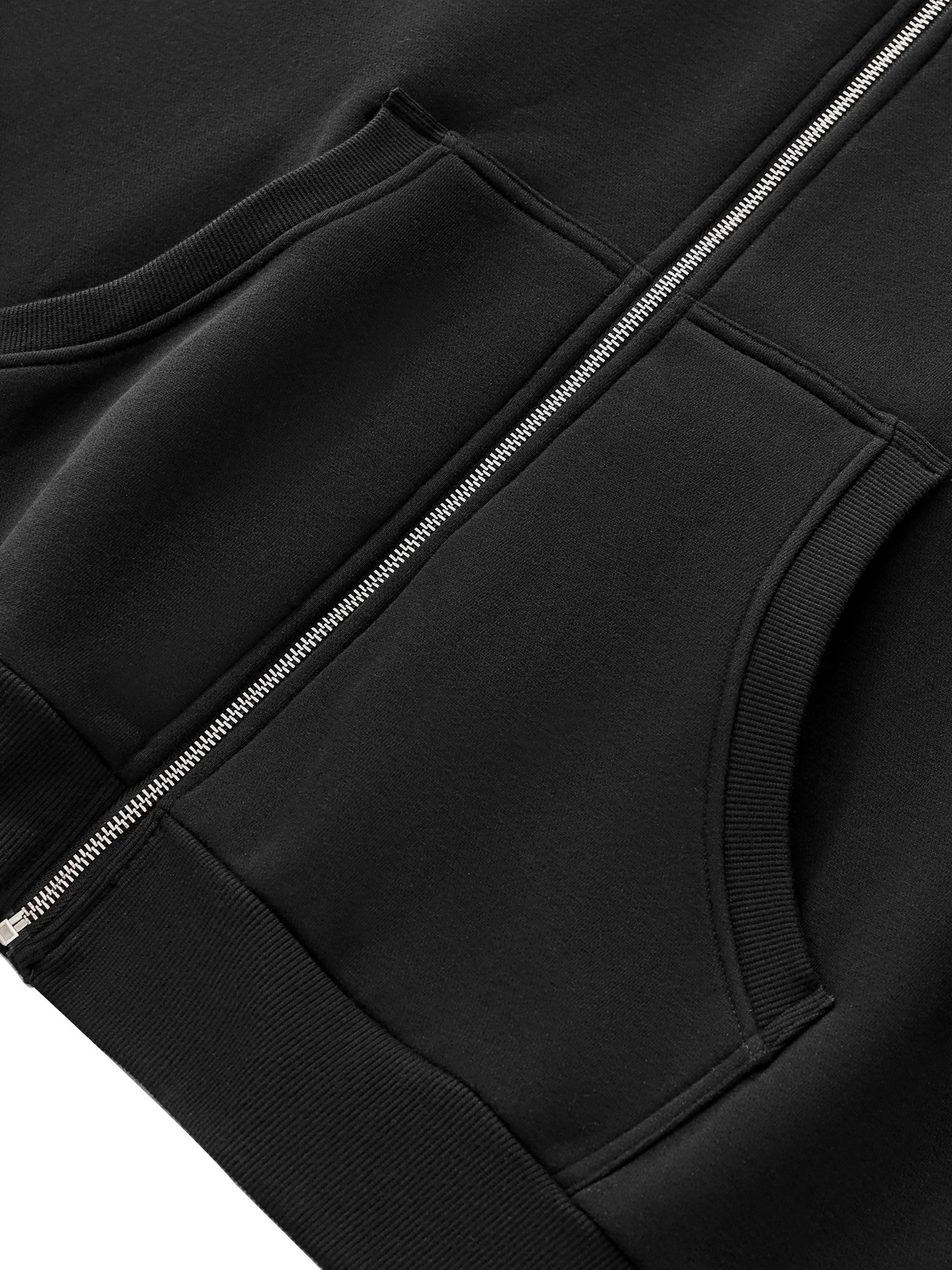 ARVIA Fleeced Full-Zip Boxy Hoodie