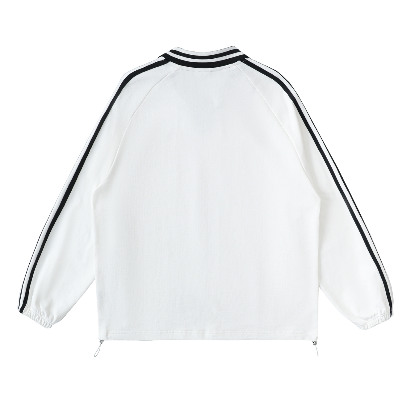 ARVIA Contrast Striped Lapel Collar Sweatshirt