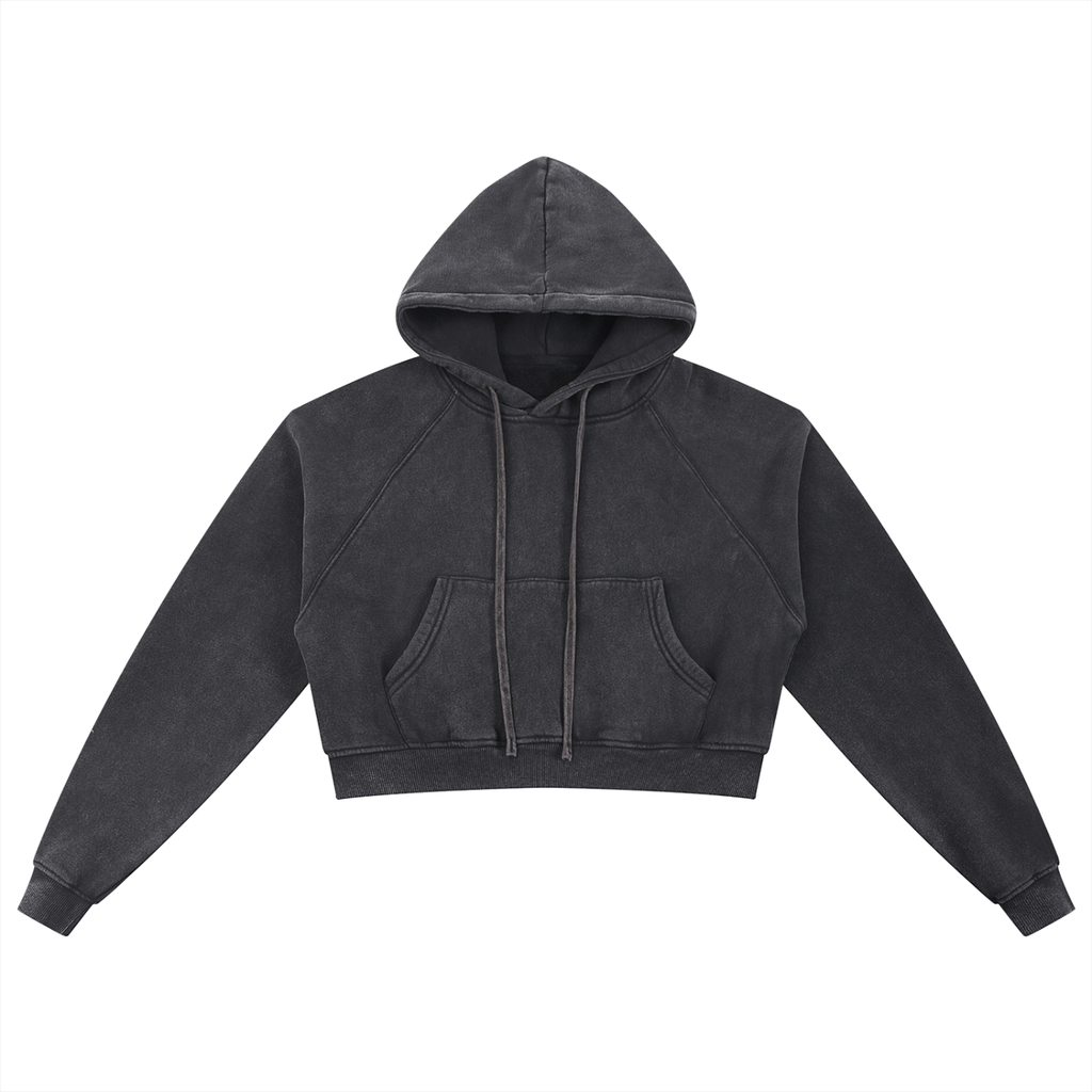 ARVIA Snow Washed Cropped Hoodie