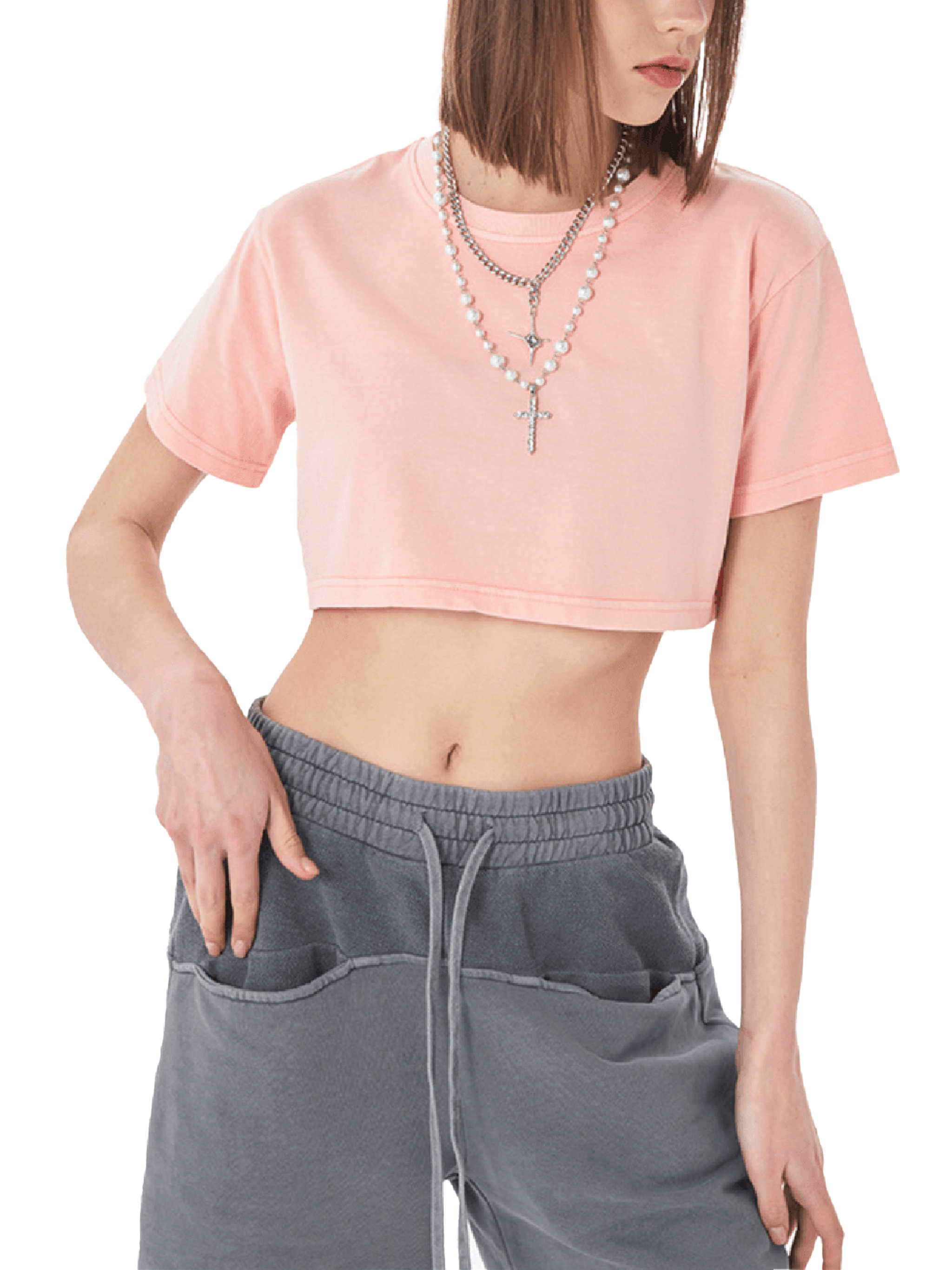 ARVIA Snow Washed Crop Top