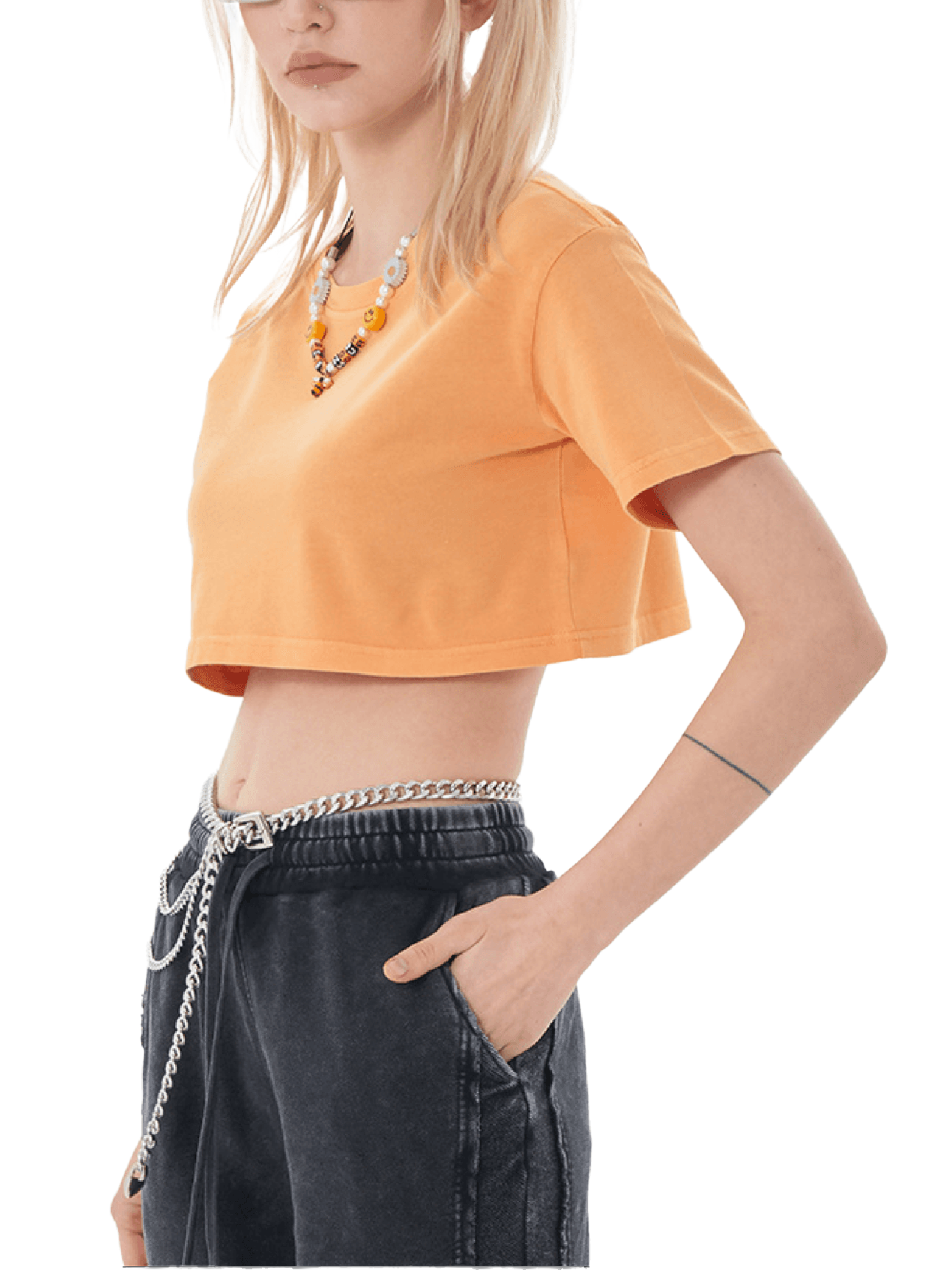 ARVIA Snow Washed Crop Top