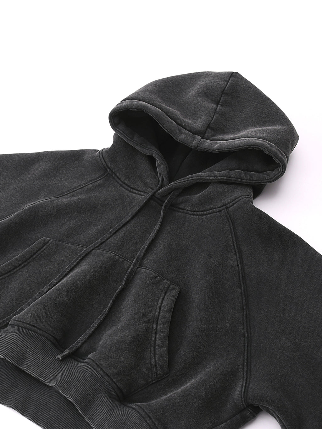 ARVIA Snow Washed Cropped Hoodie