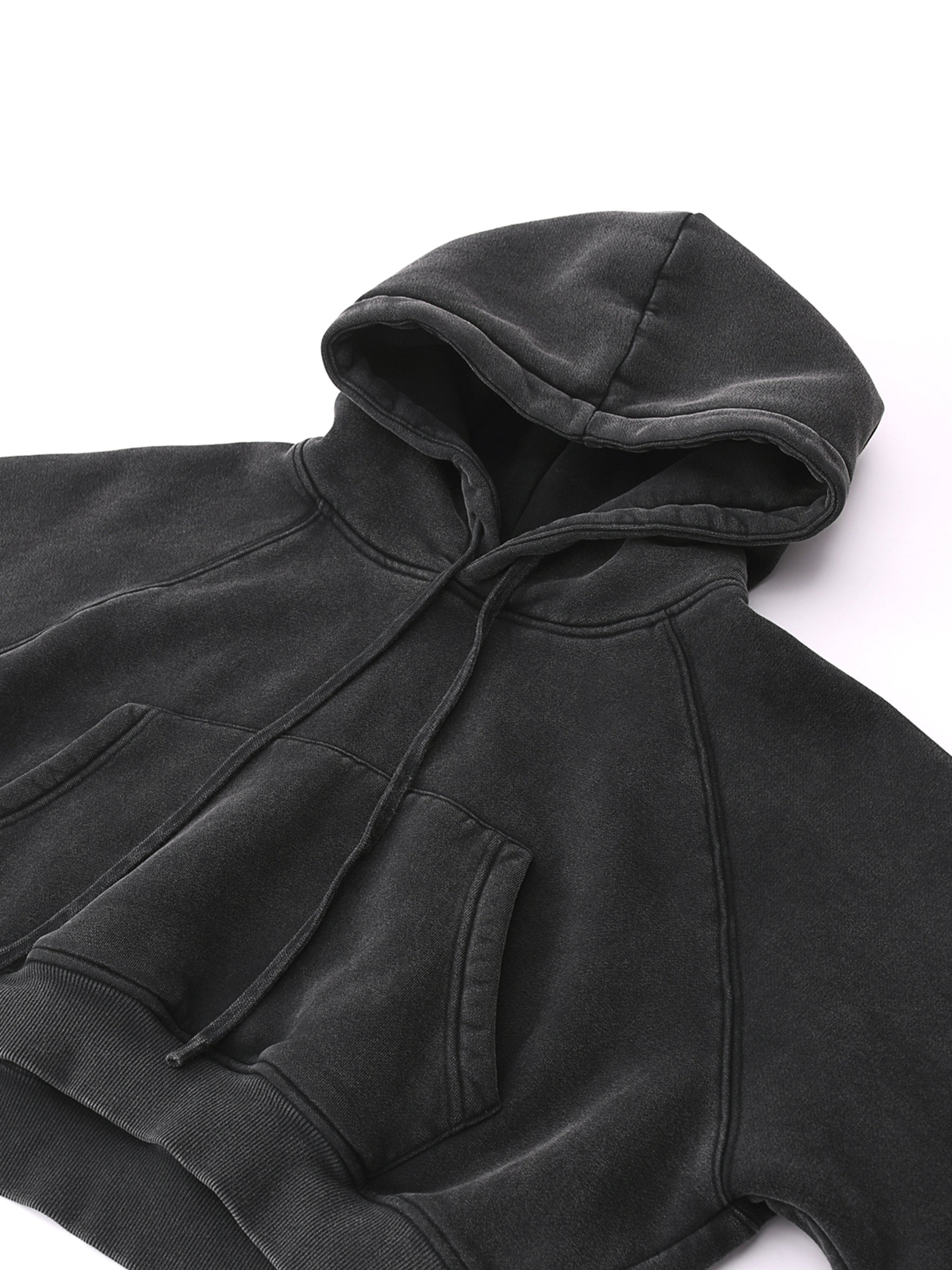 ARVIA Snow Washed Cropped Hoodie