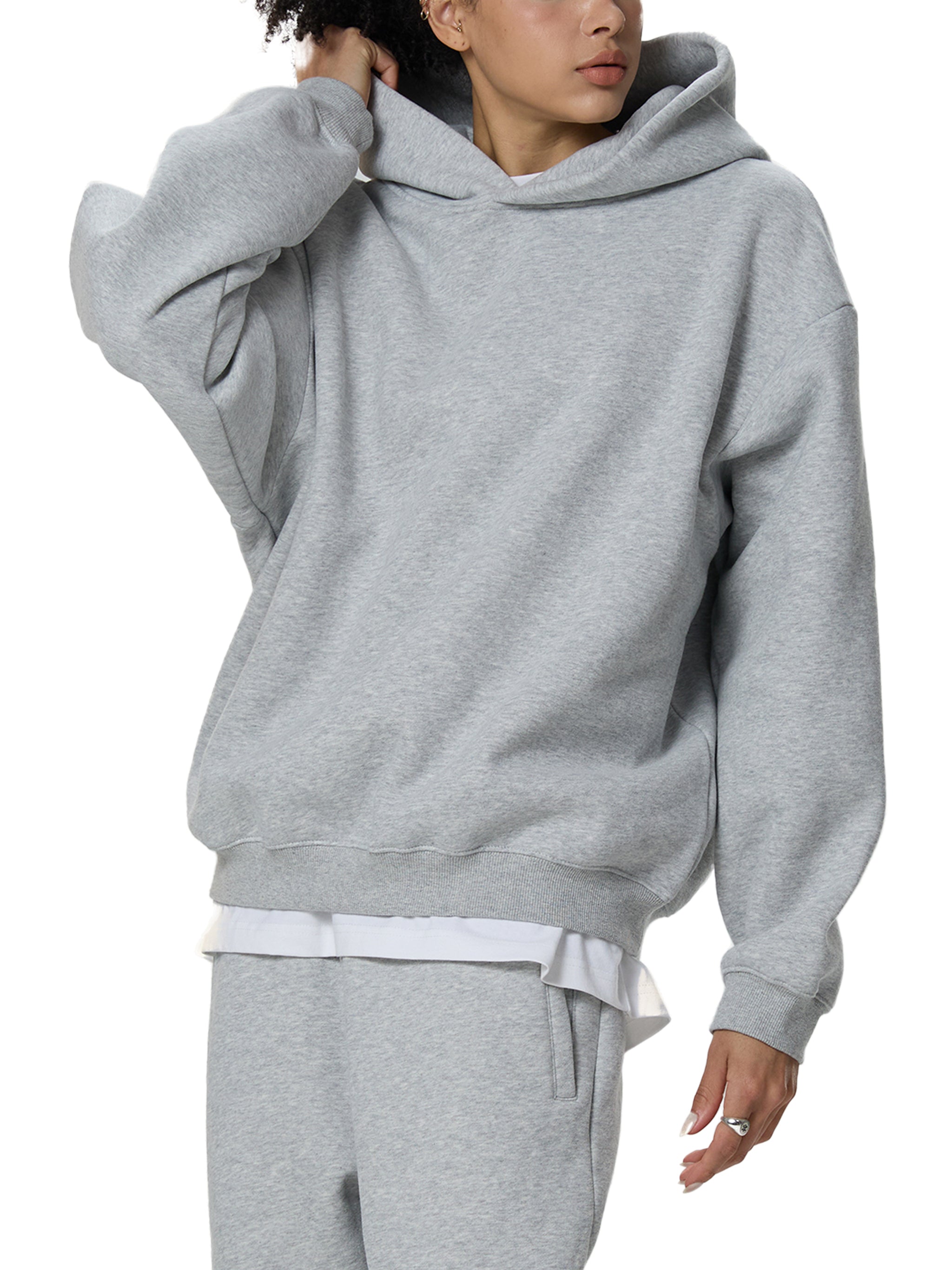 ARVIA Fleeced Boxy Hoodie