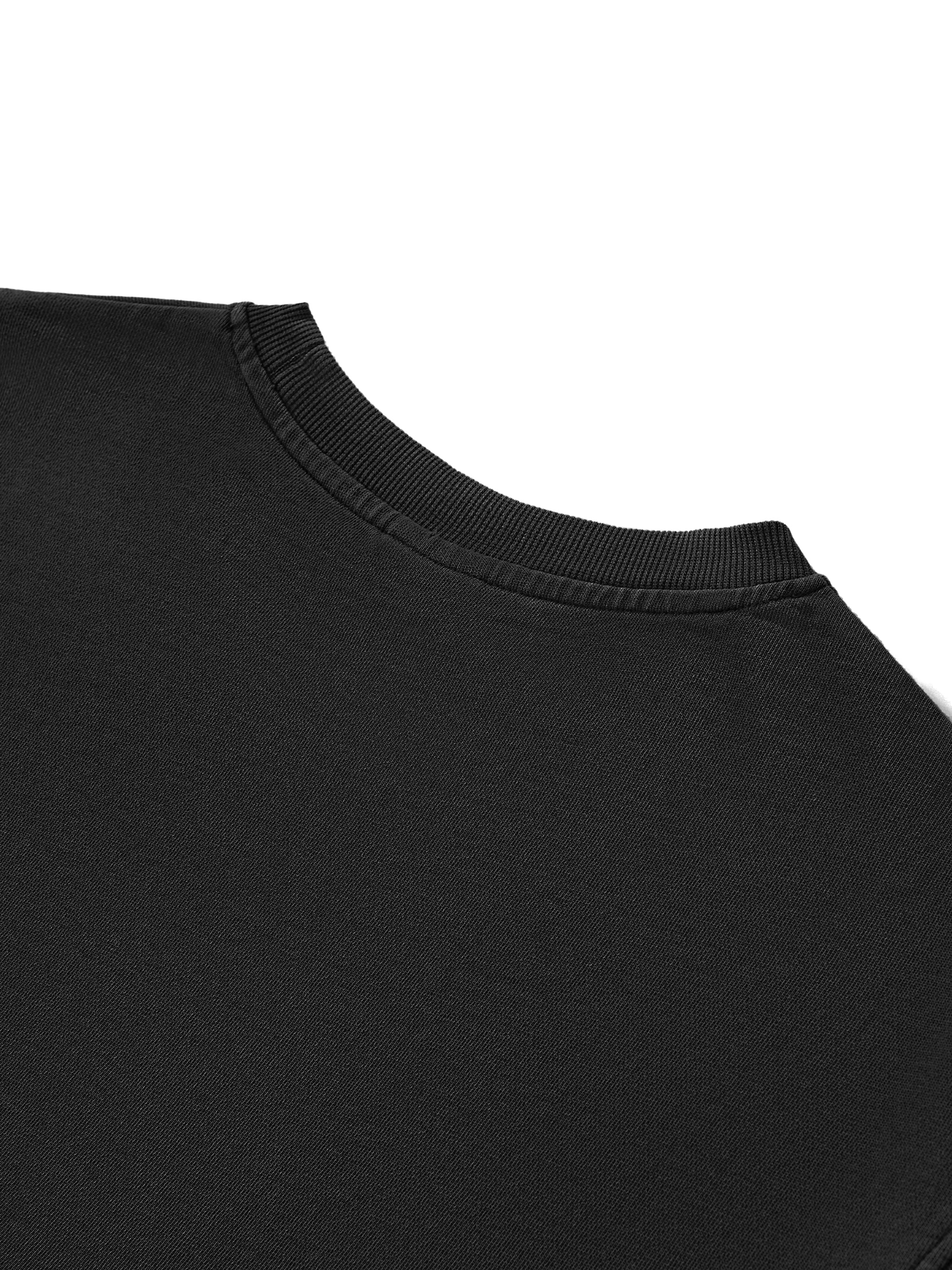 ARVIA Snow Washed Raw Edge Crop Top