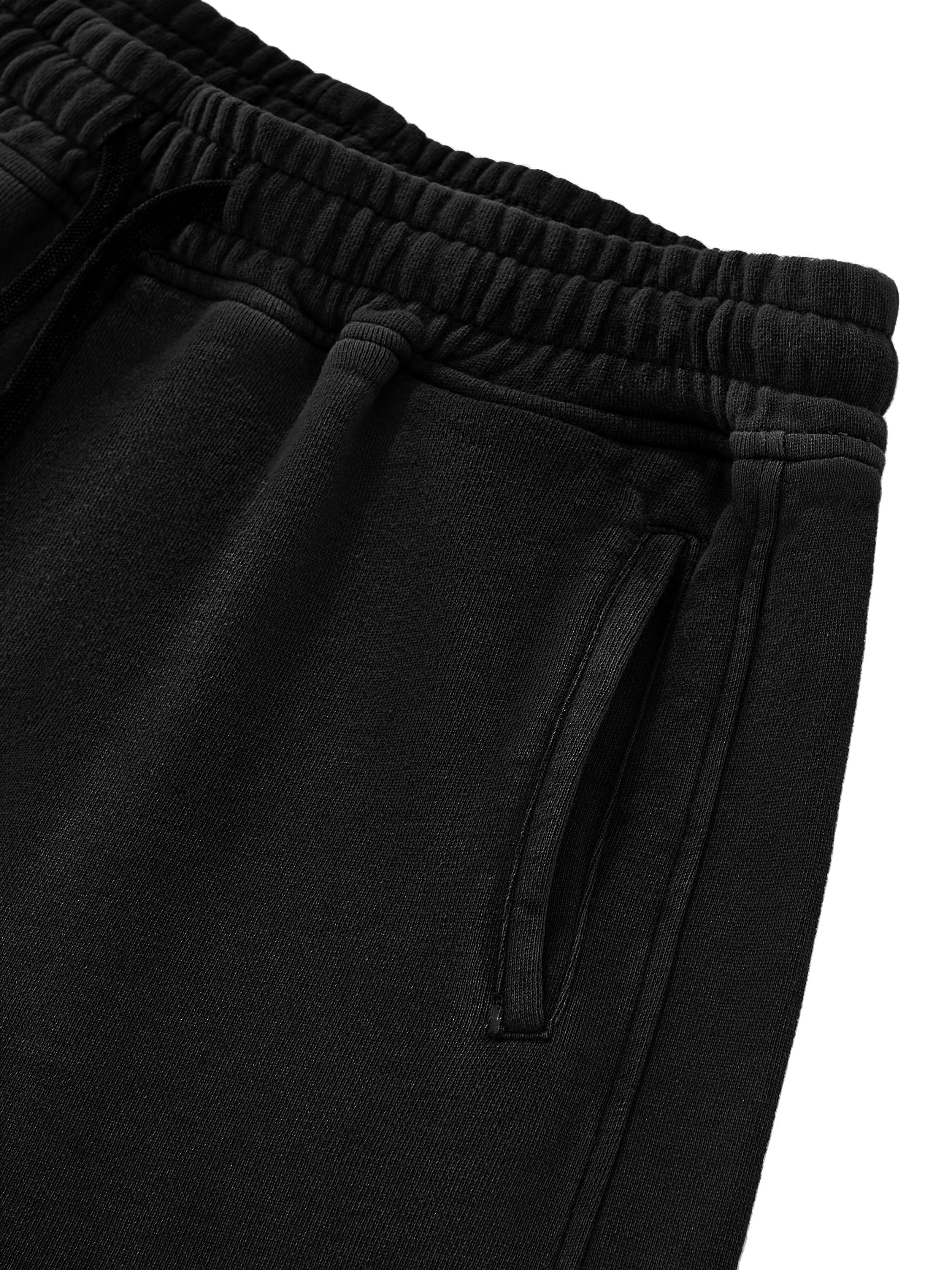 ARVIA Snow Washed Raw Edge Drawstring Shorts