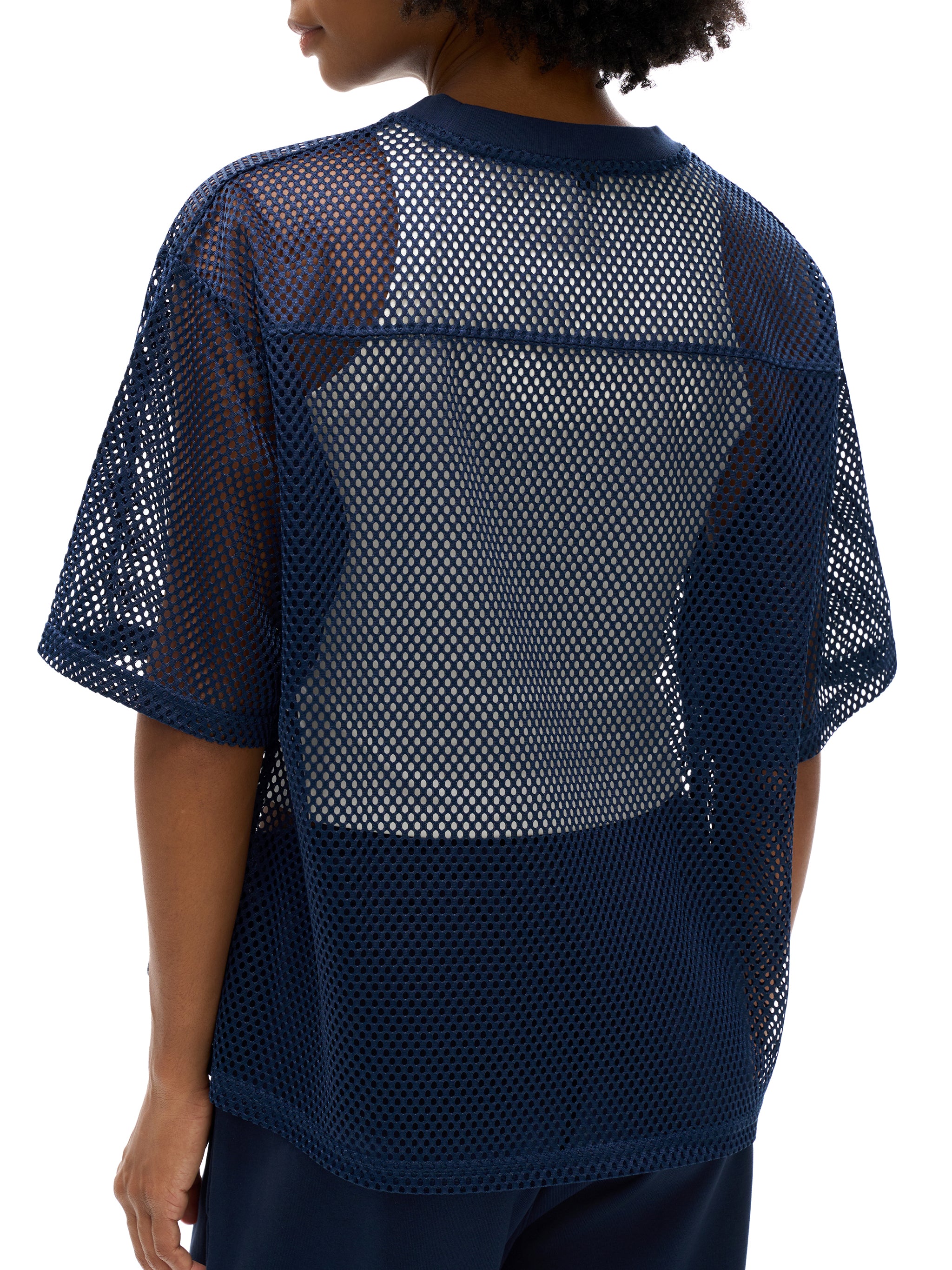 ARVIA See-through Boxy Net T-Shirt