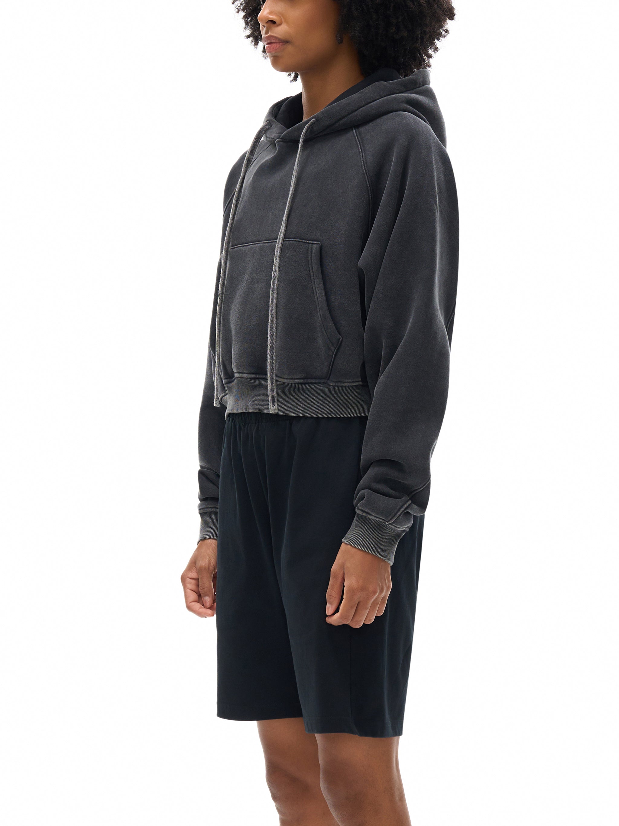 ARVIA Snow Washed Cropped Hoodie