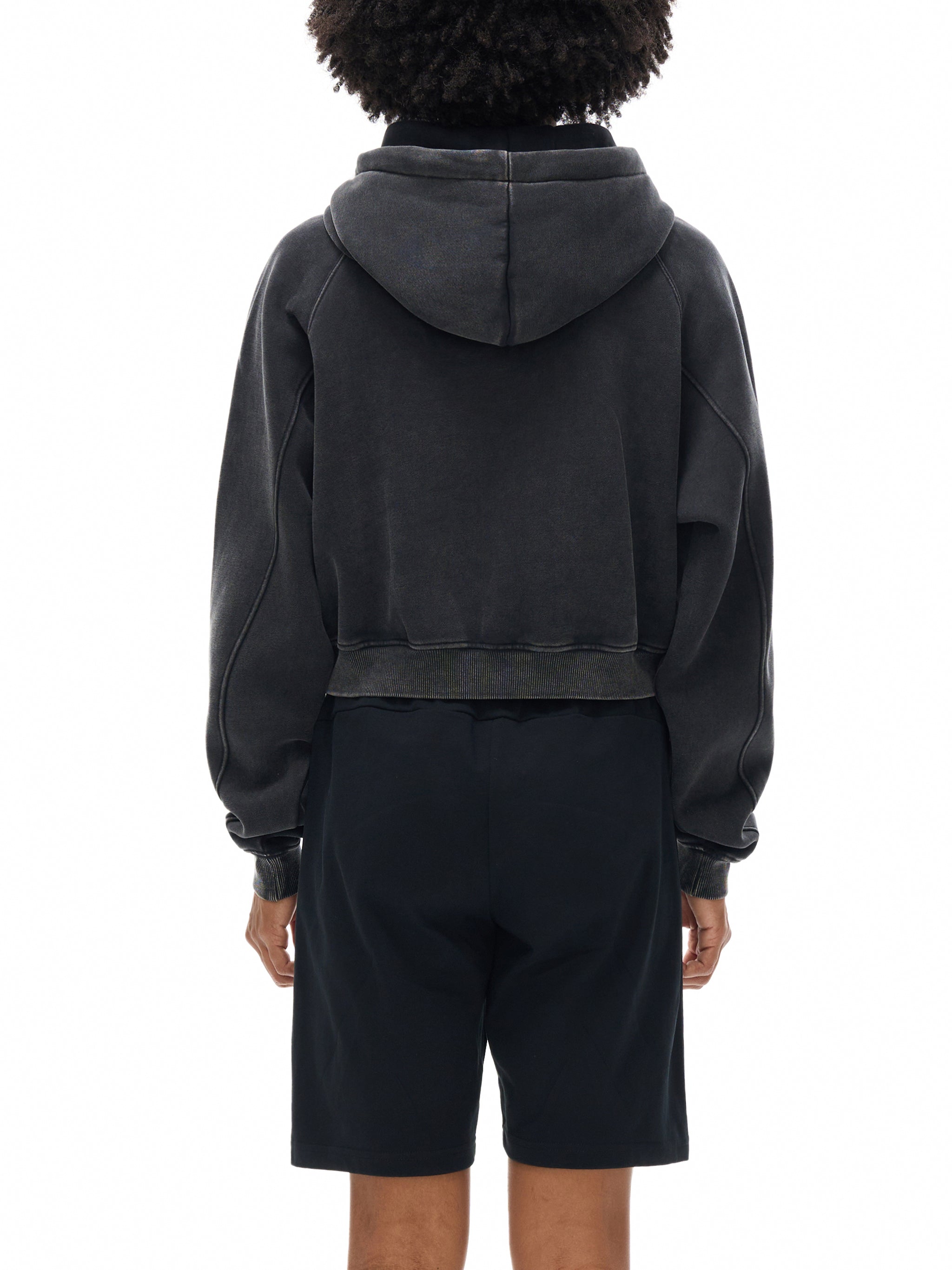 ARVIA Snow Washed Cropped Hoodie