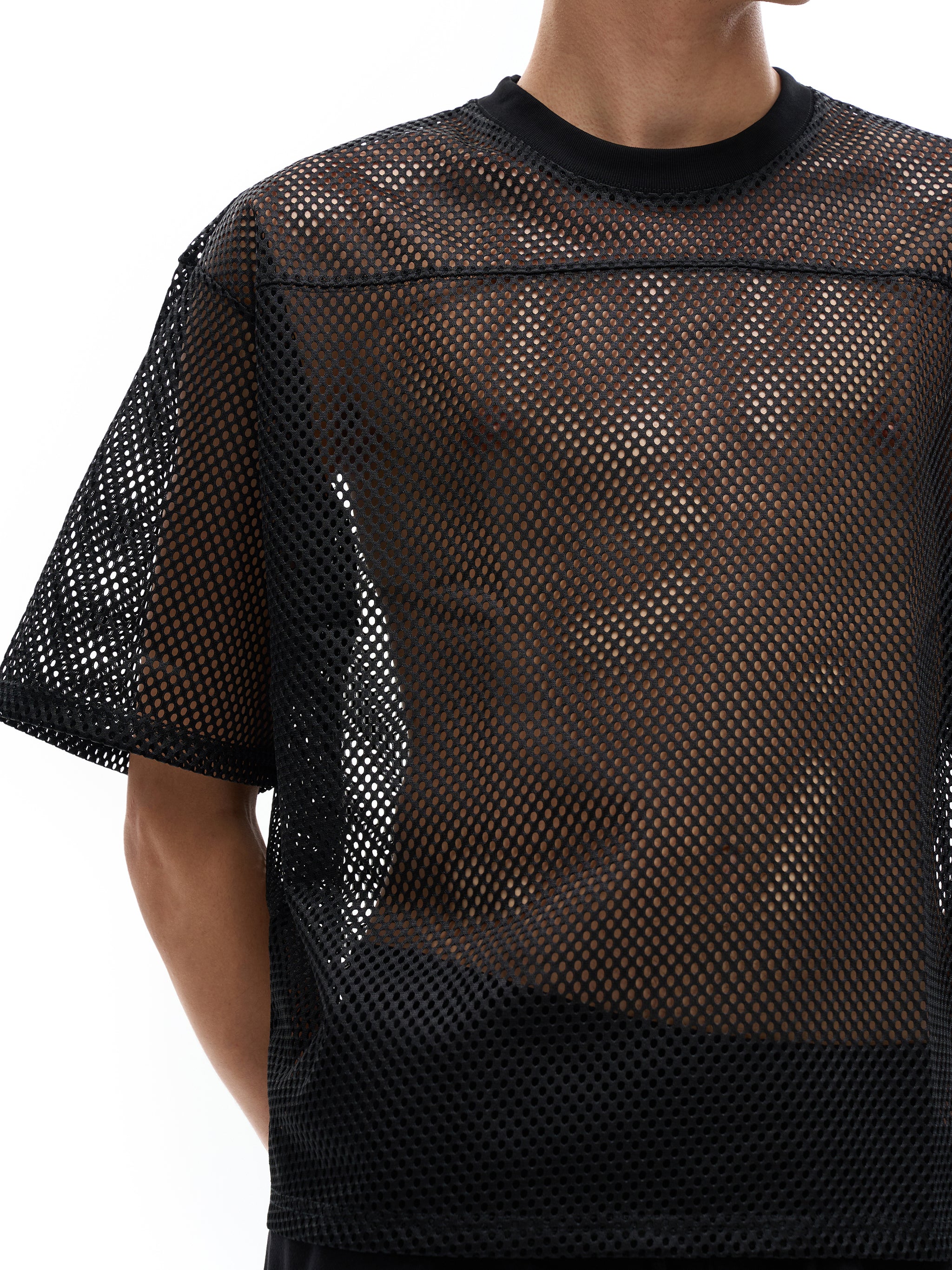 ARVIA See-through Boxy Net T-Shirt