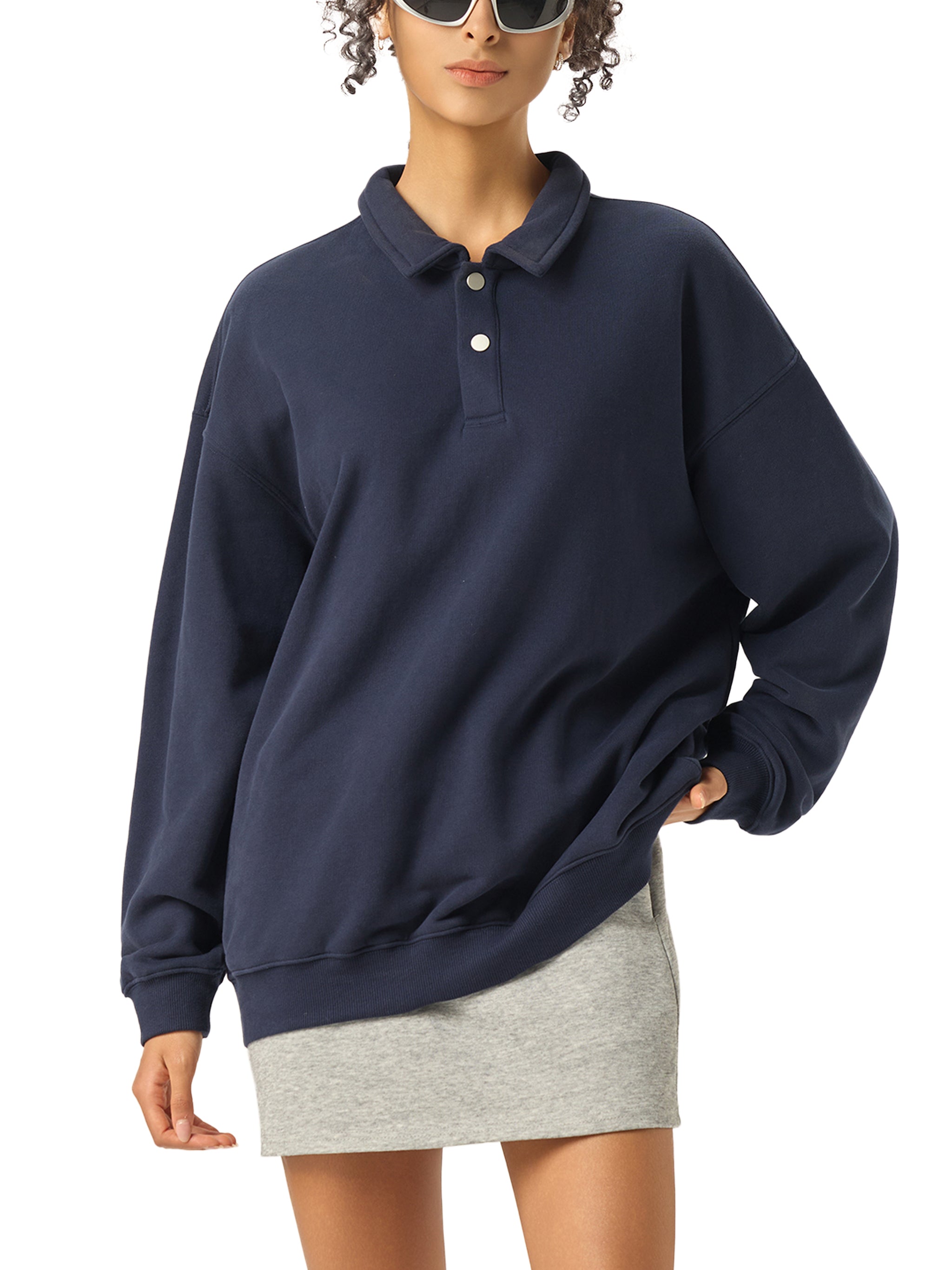 ARVIA Heavyweight Polo-Collar Sweatshirt