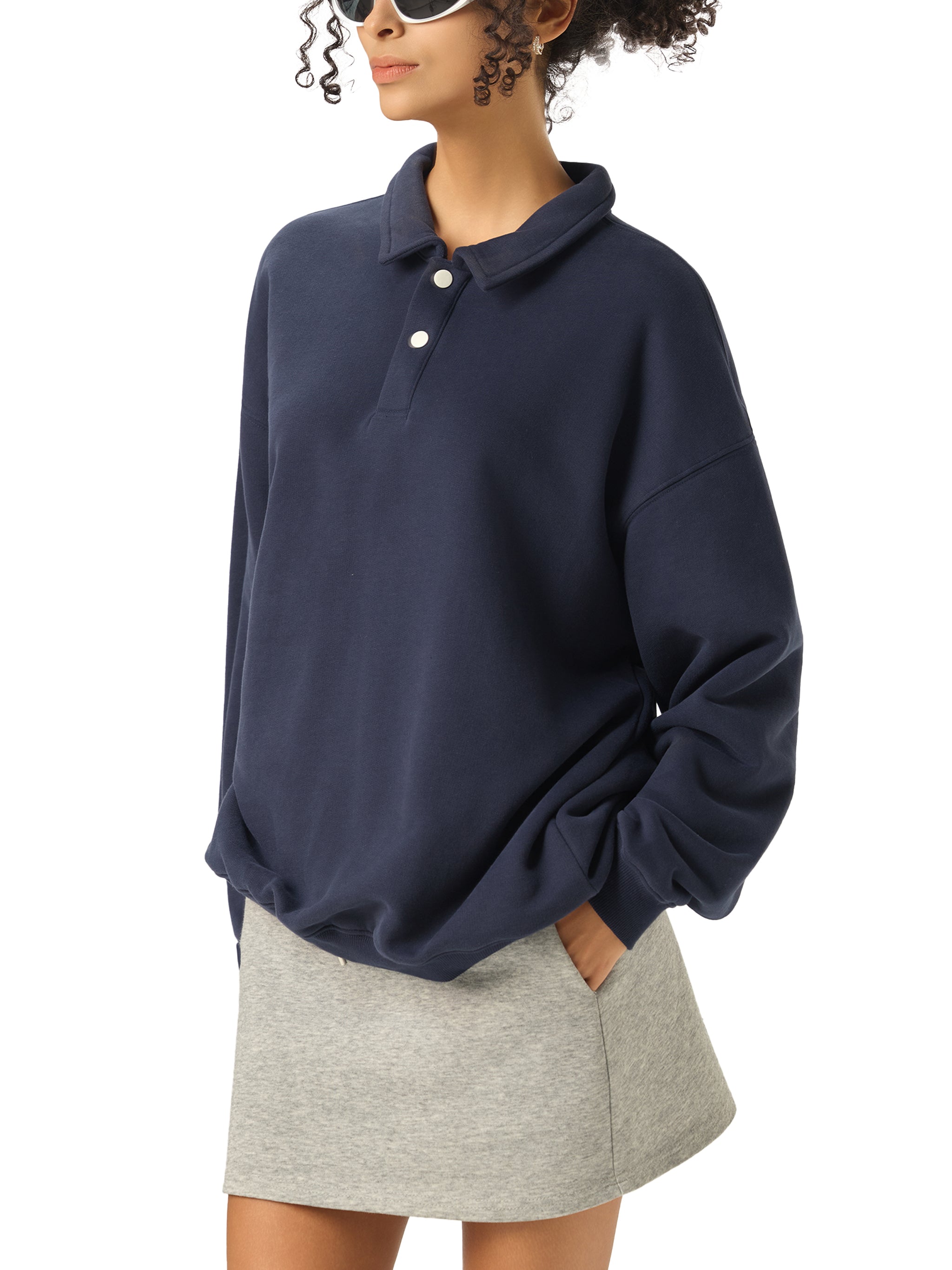 ARVIA Heavyweight Polo-Collar Sweatshirt