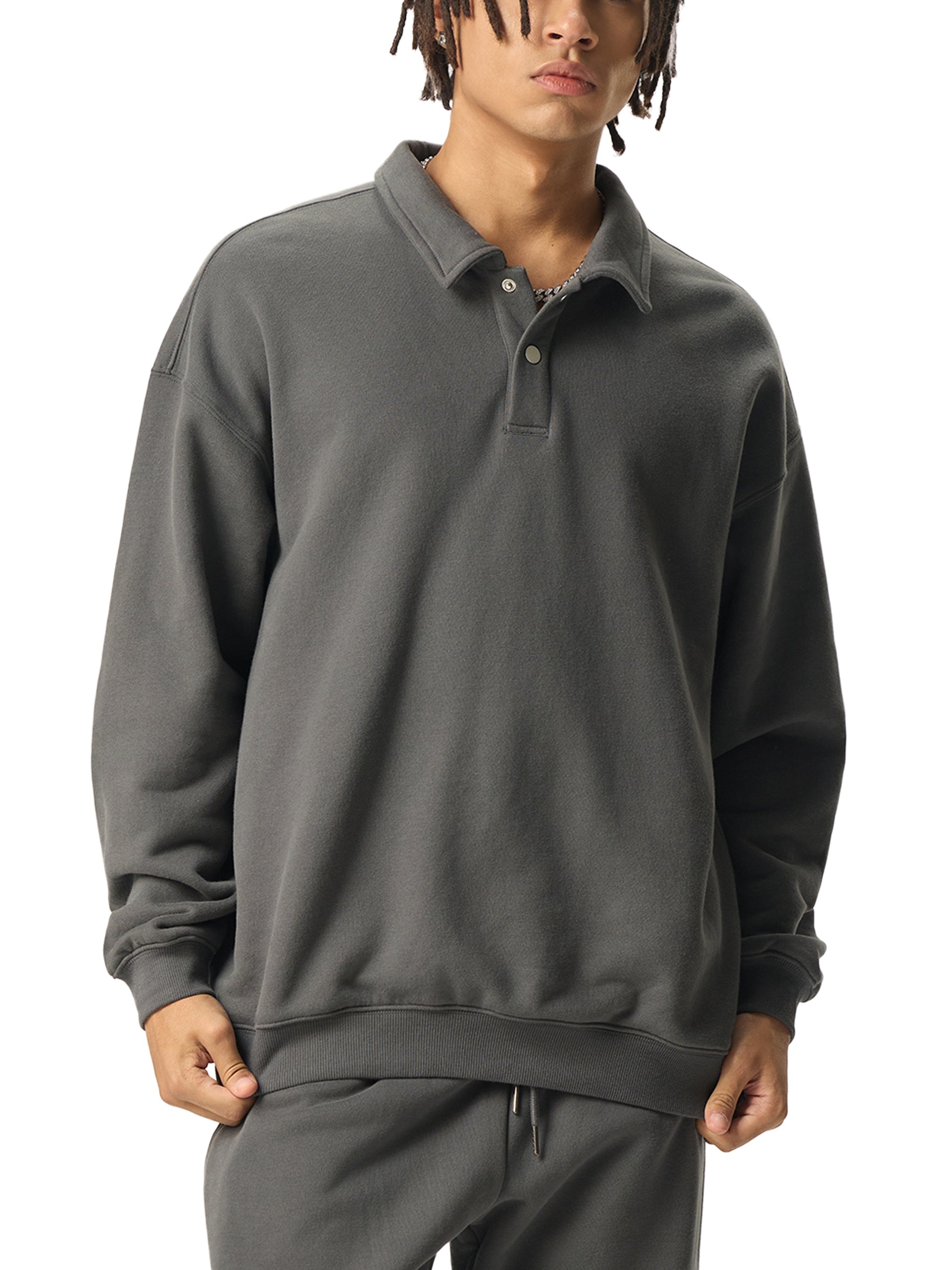 ARVIA Heavyweight Polo-Collar Sweatshirt