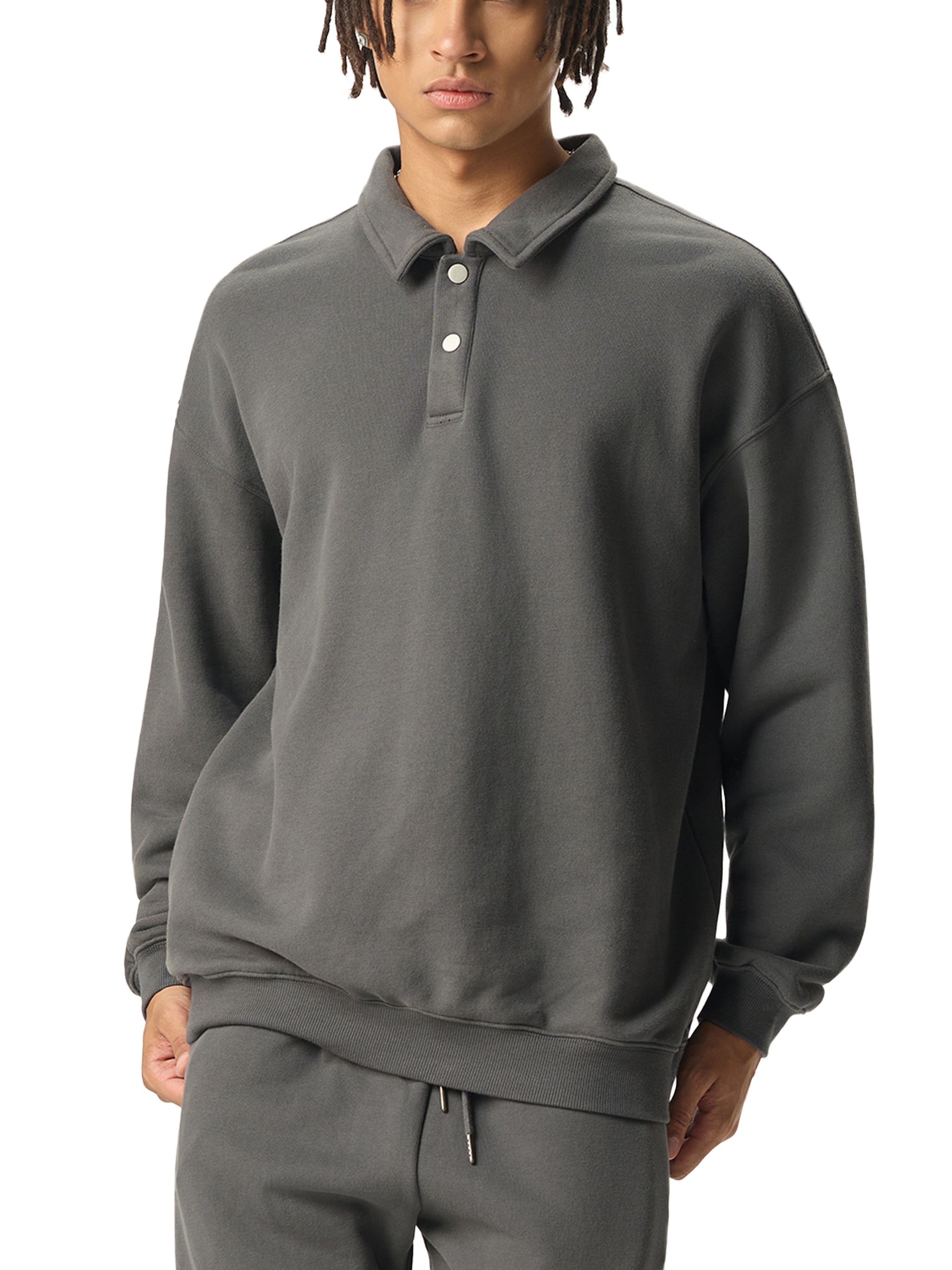 ARVIA Heavyweight Polo-Collar Sweatshirt