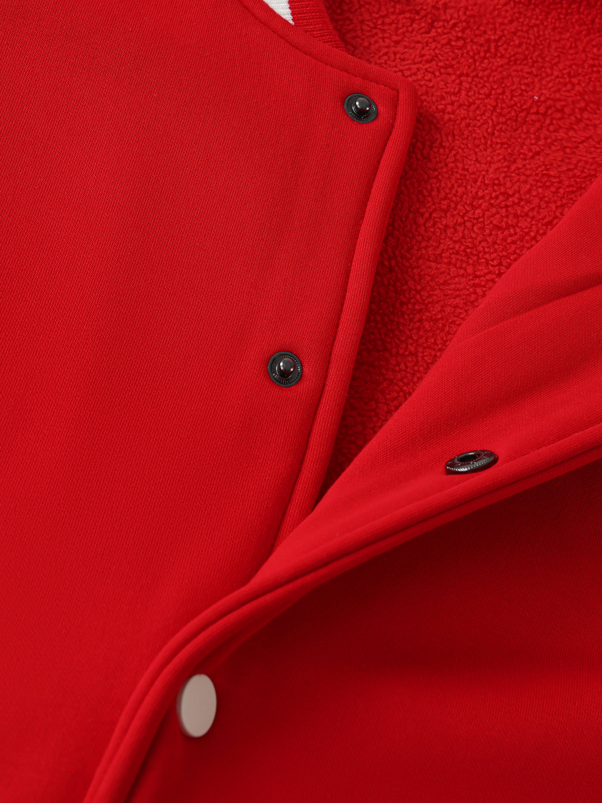 ARVIA Two-Tone Fleeced Varsity Jacket