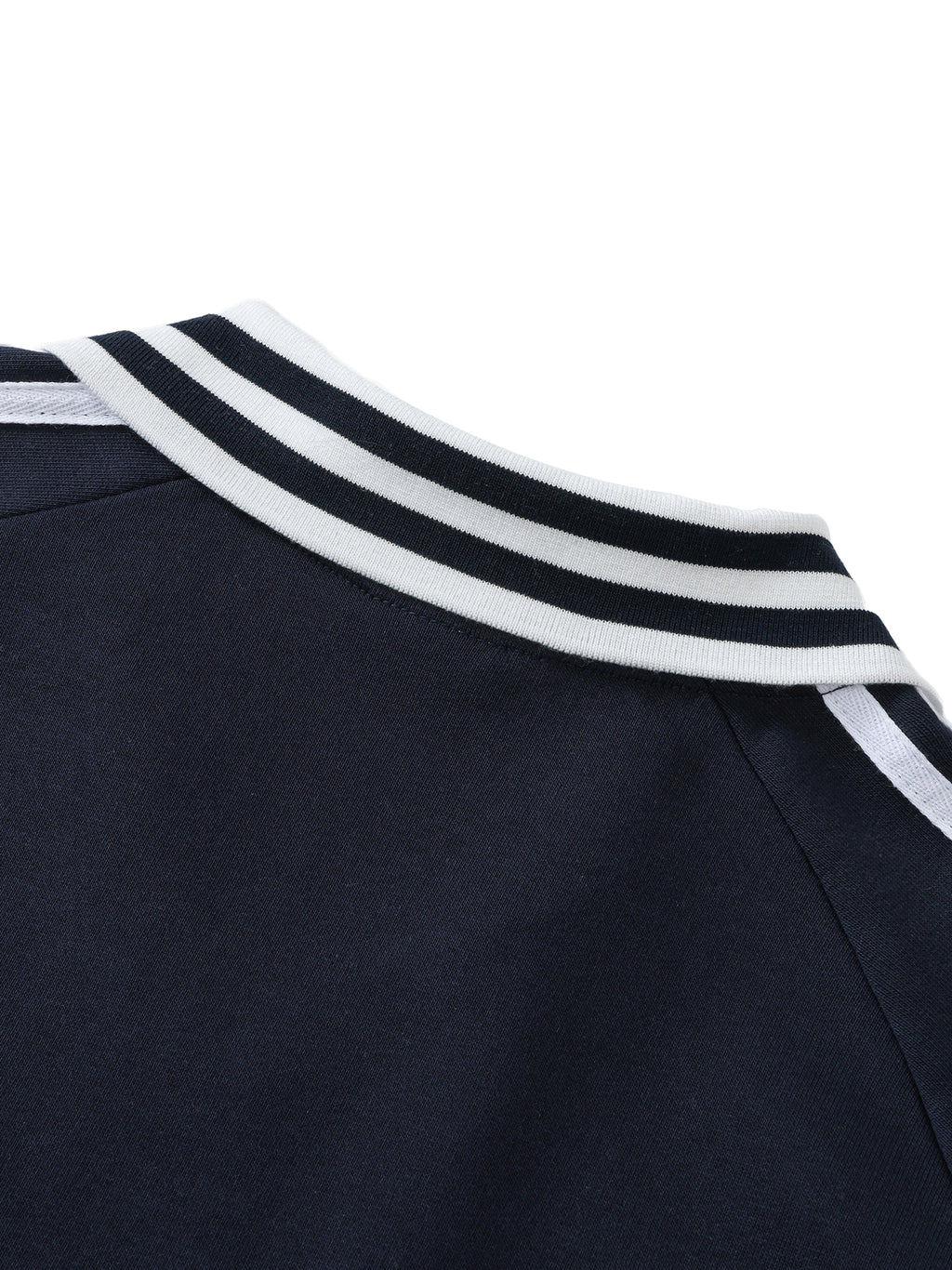 ARVIA Contrast Striped Lapel Collar Sweatshirt