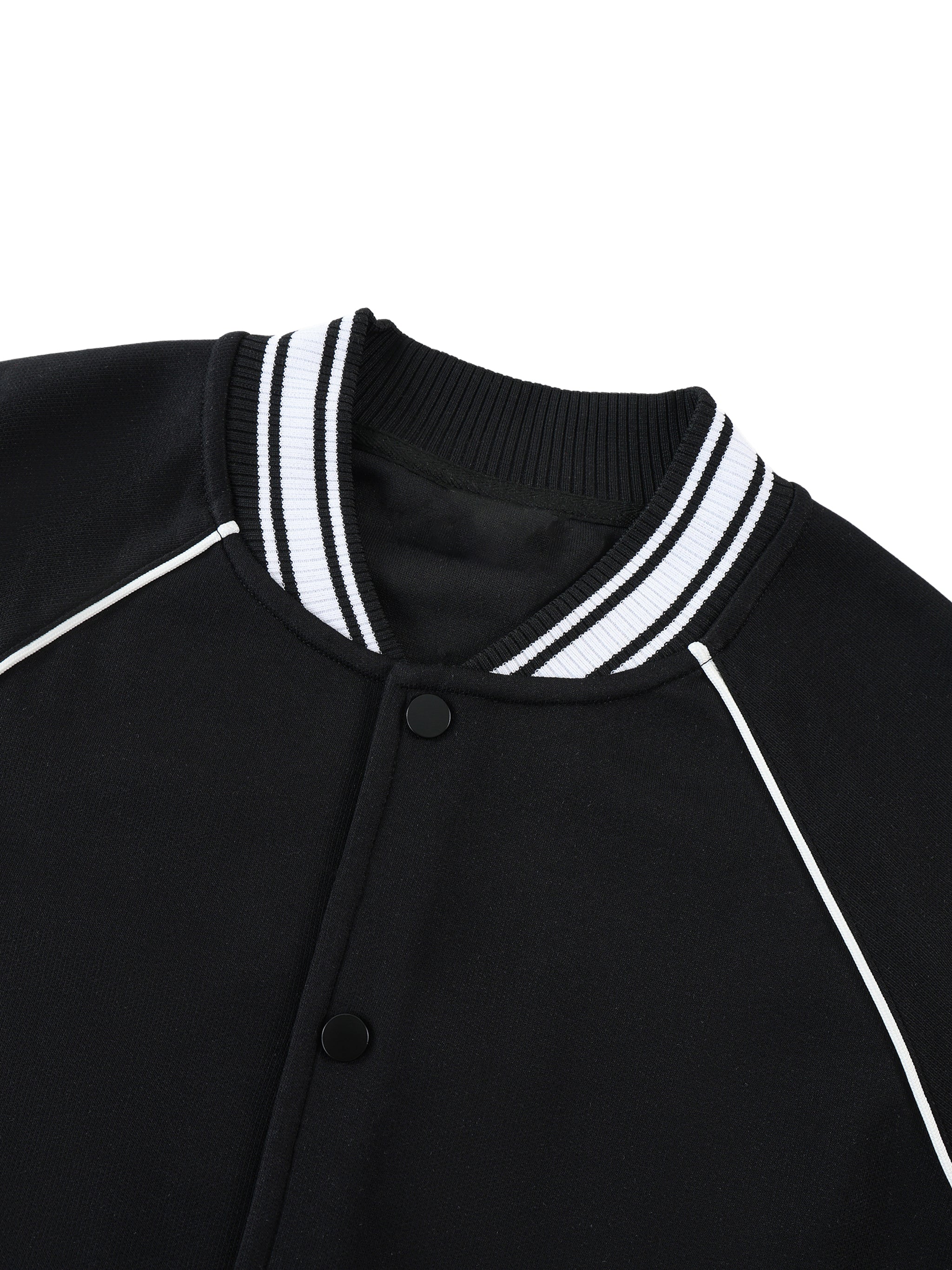 ARVIA Contrast Trim Raglan Varsity Jacket