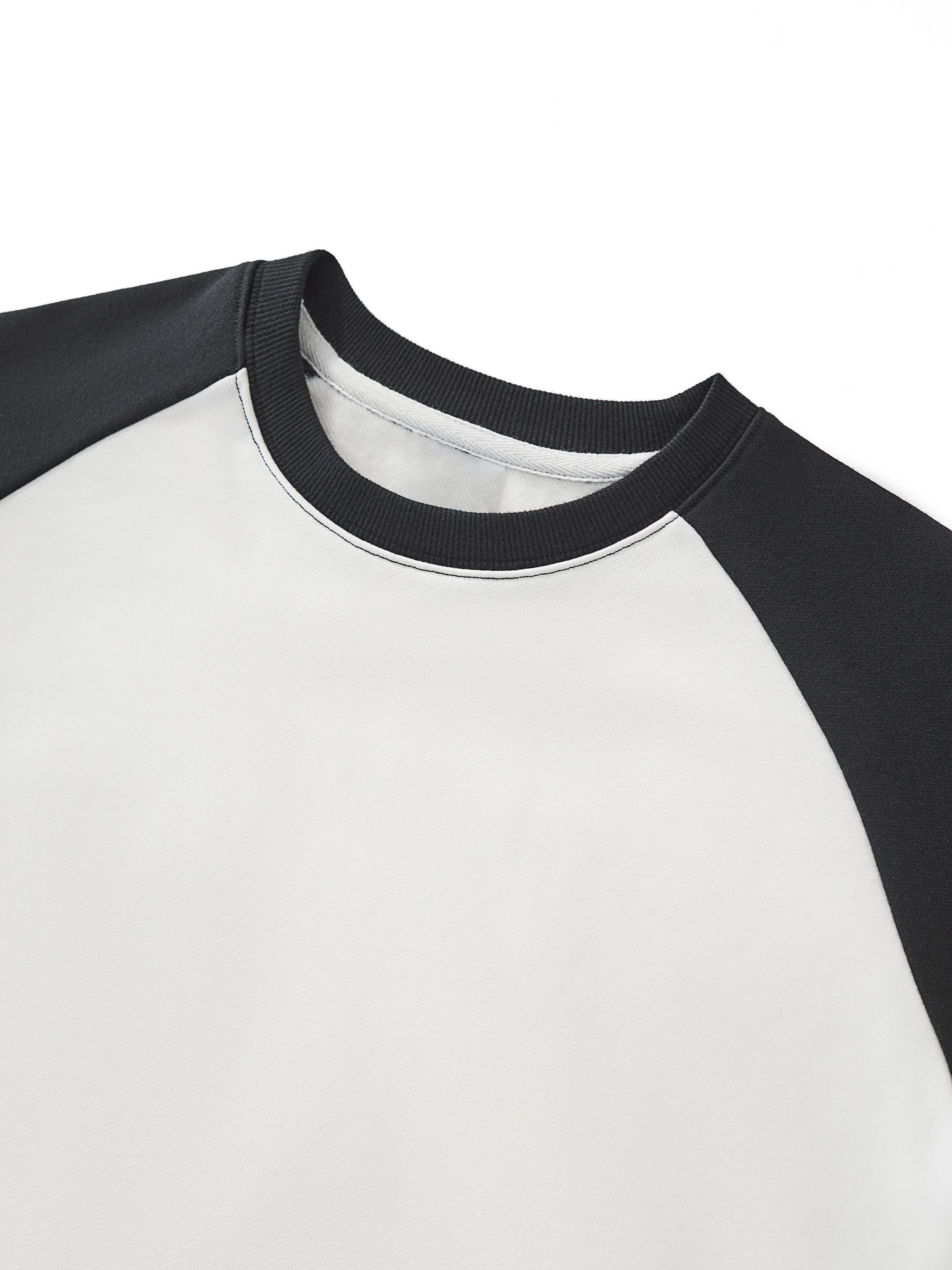 ARVIA Raw-Hem Color-Block Raglan Crop Sweatshirt