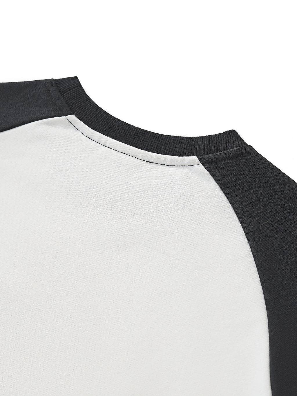 ARVIA Raw-Hem Color-Block Raglan Crop Sweatshirt
