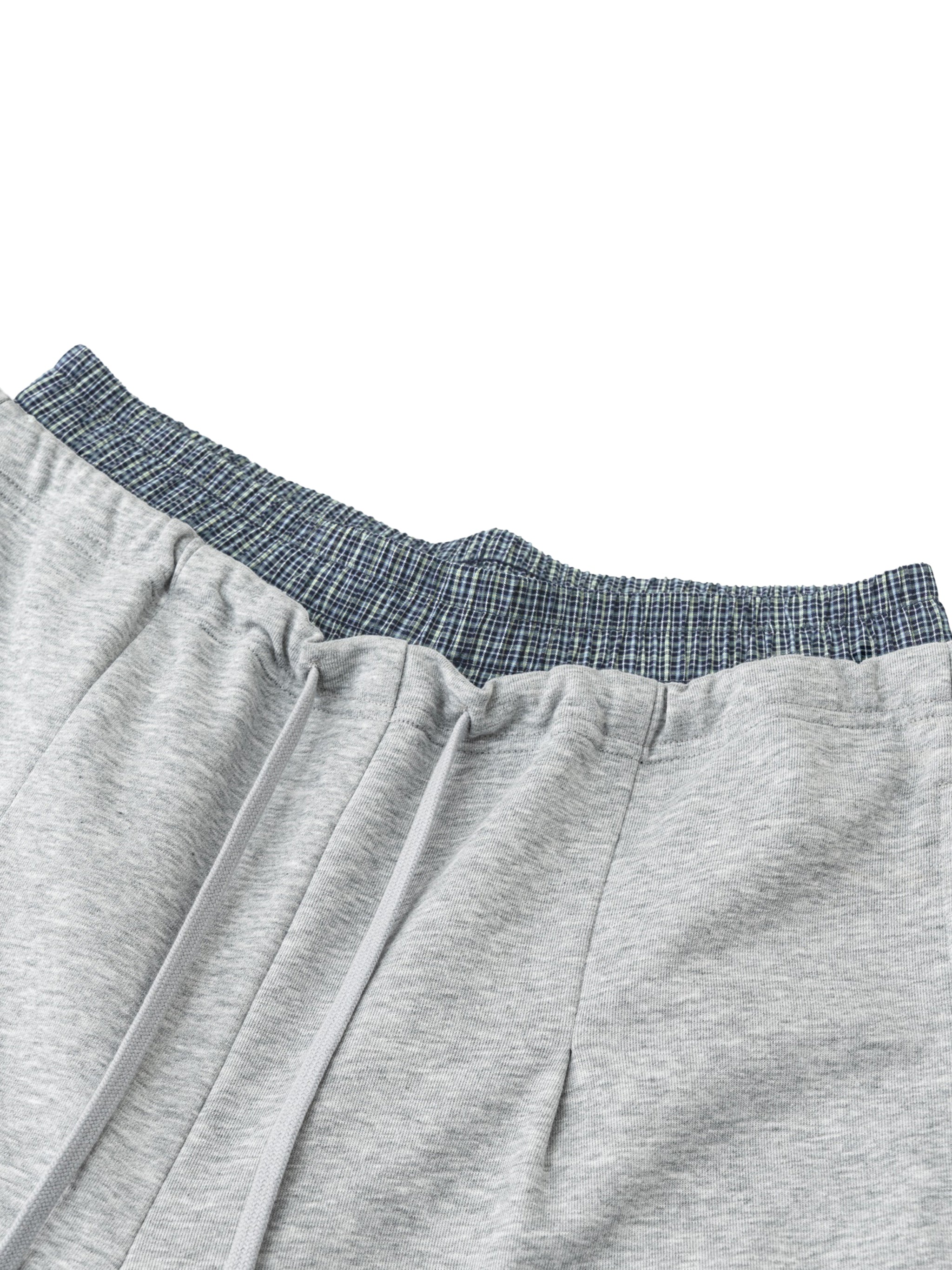 ARVIA Contrast Plaid-Waist Wide-Leg Pants