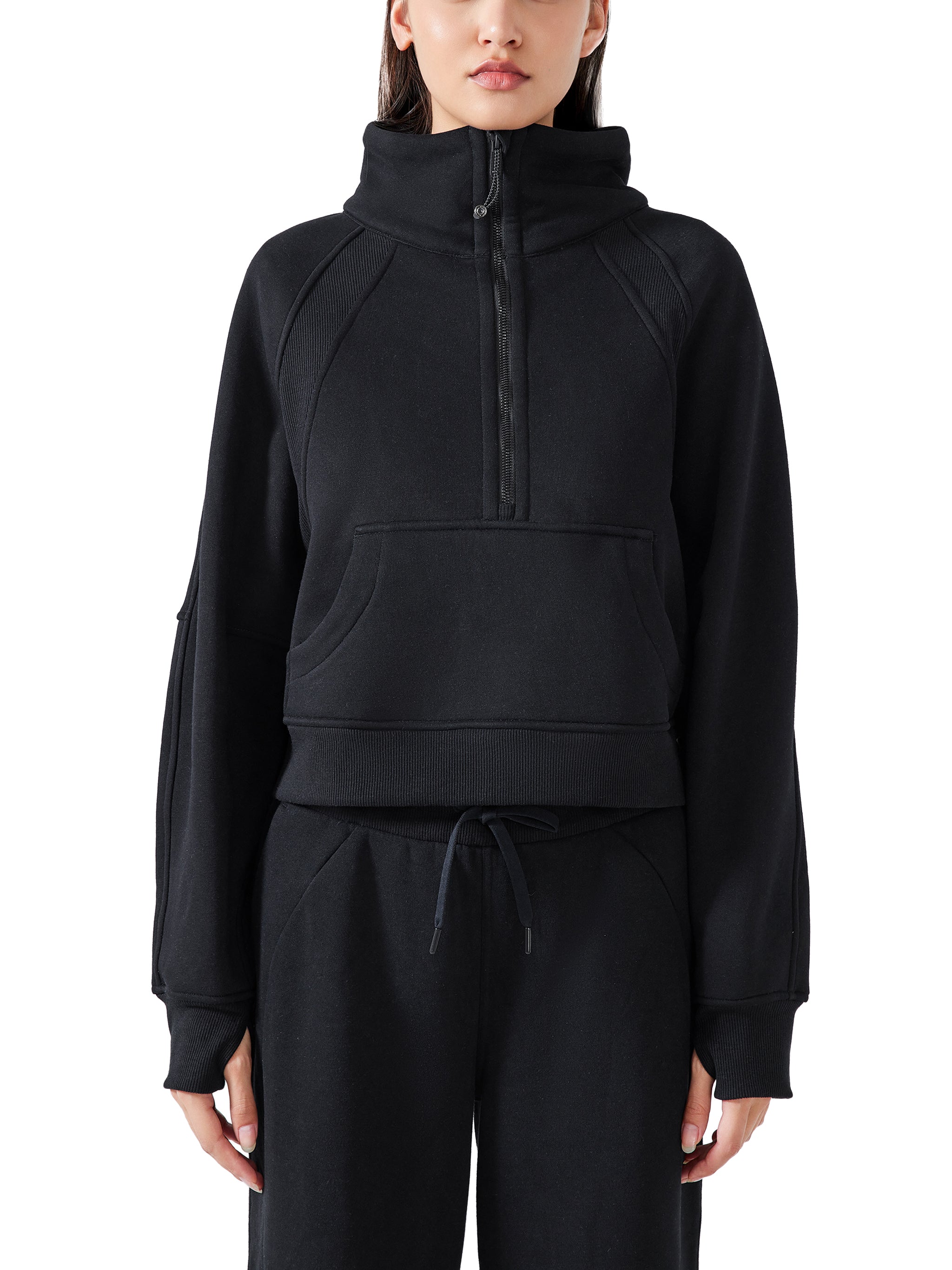 ARVIA Cropped Half-Zip Sweatshirt