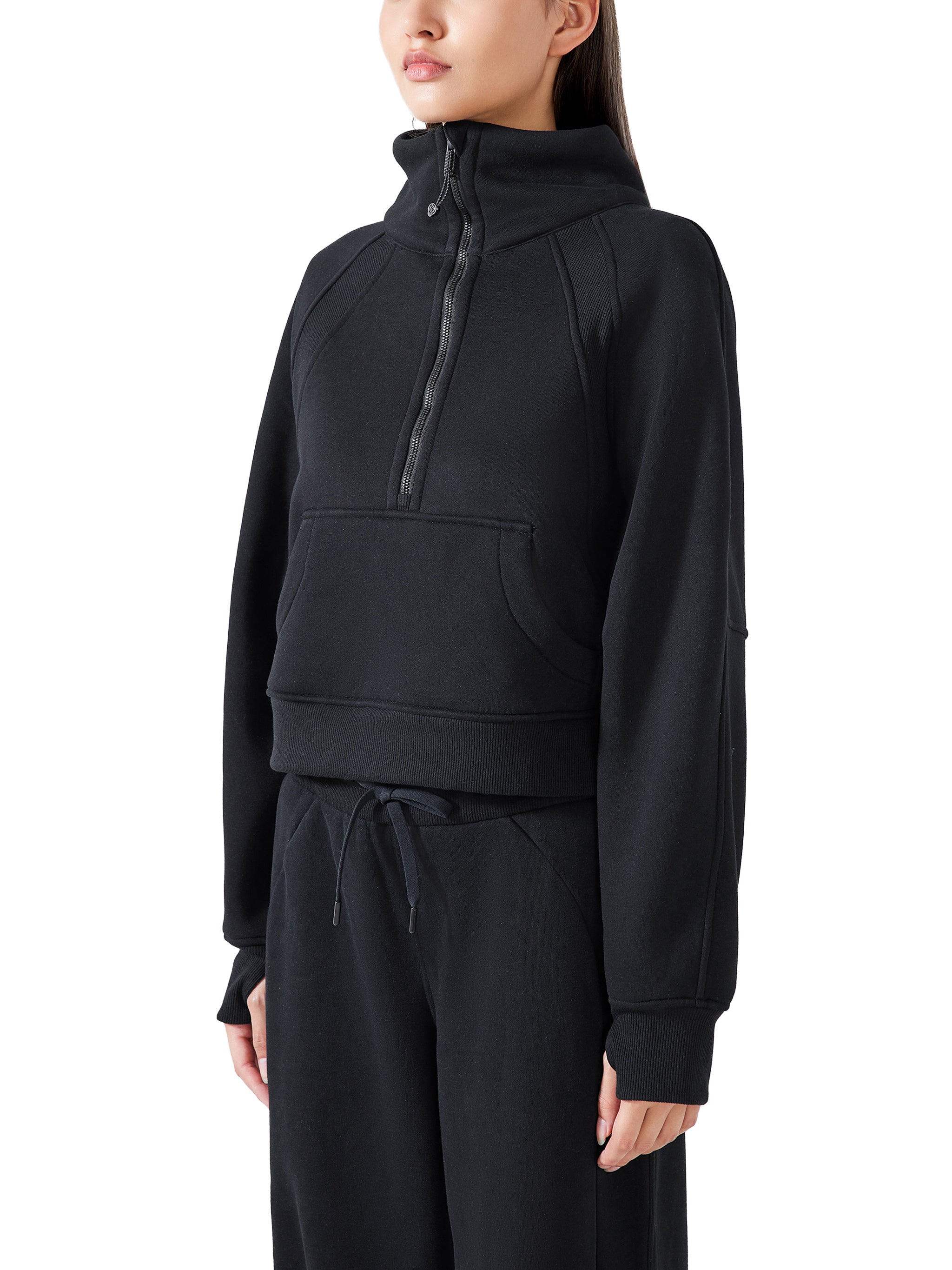 ARVIA Cropped Half-Zip Sweatshirt